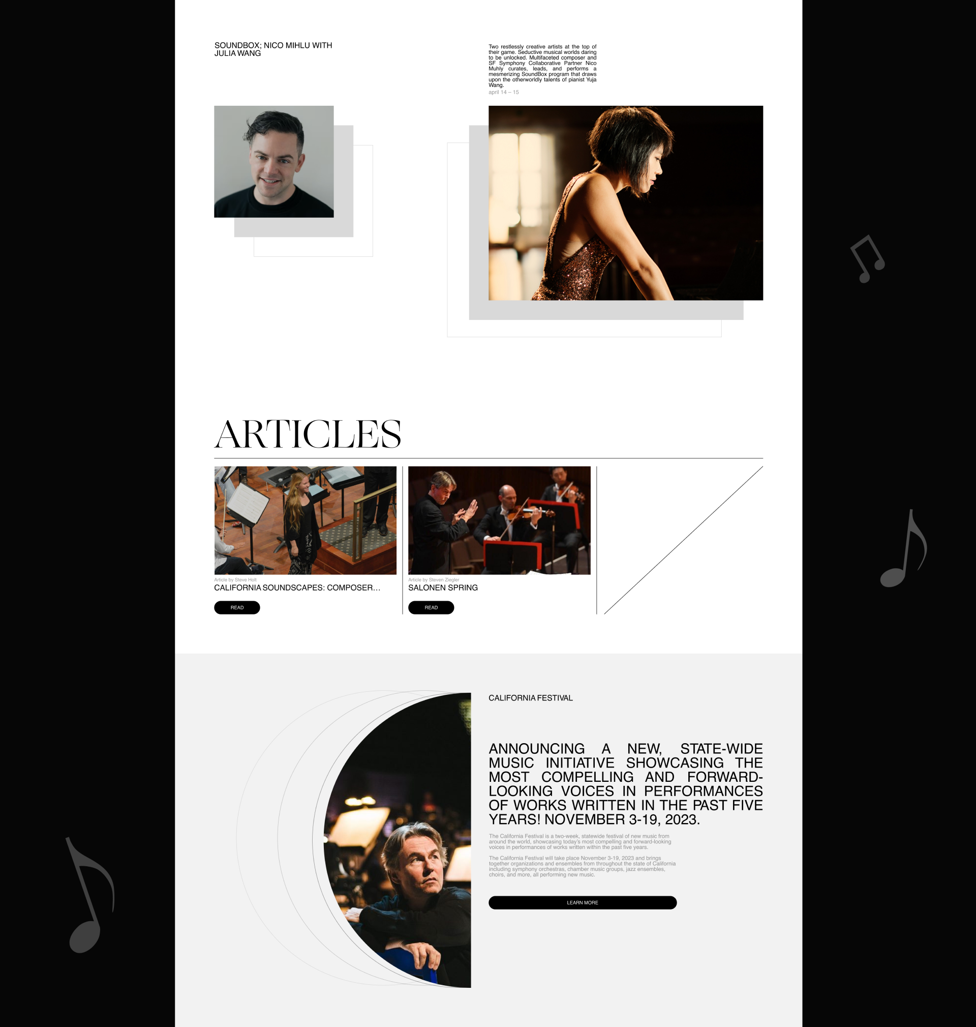 San Francisco Symphony | Corporate website — Изображение №2 — Интерфейсы, Брендинг на Dprofile