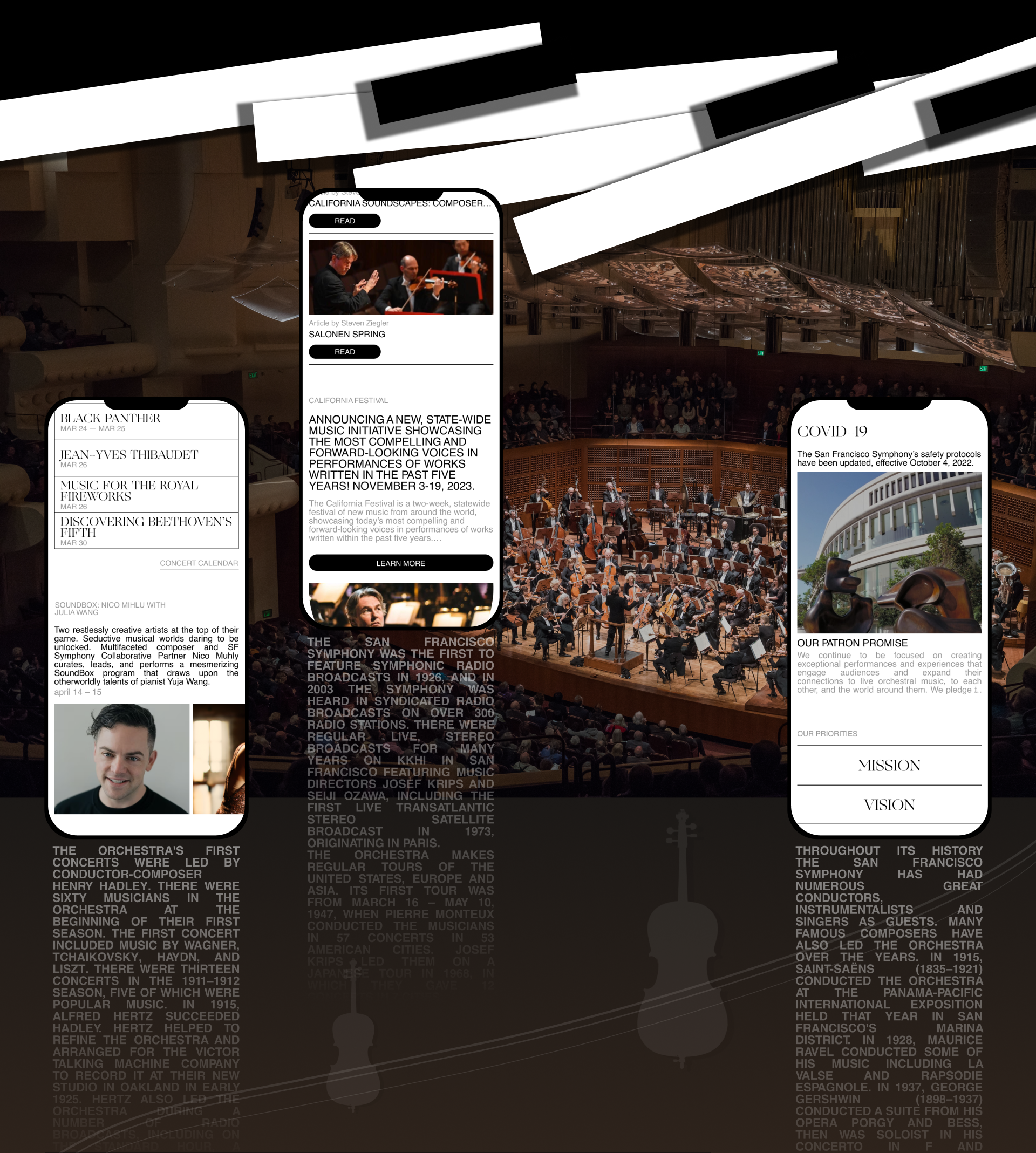 San Francisco Symphony | Corporate website — Изображение №4 — Интерфейсы, Брендинг на Dprofile