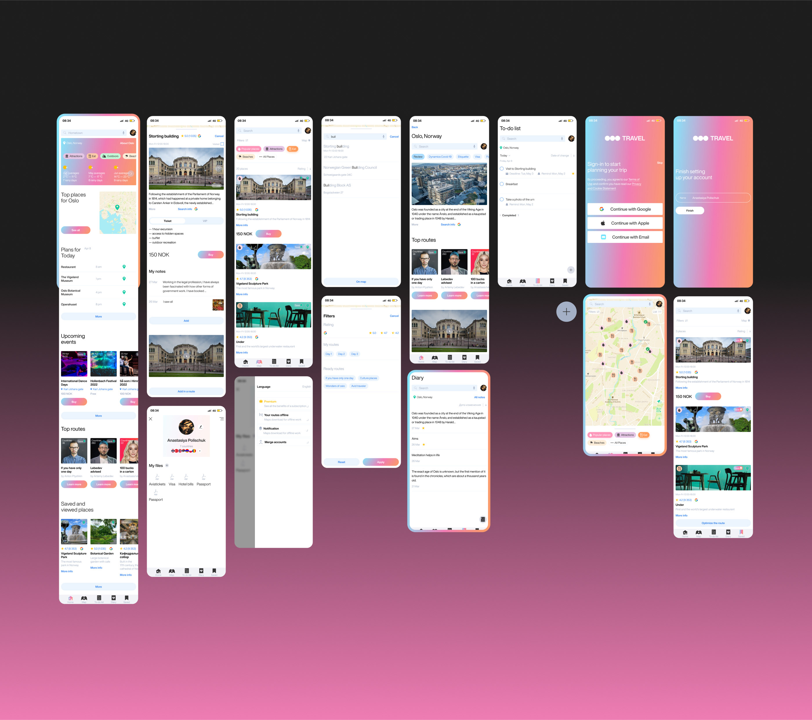 Travel — Travel planning app — Изображение №22 — Интерфейсы, Брендинг, Анимация на Dprofile