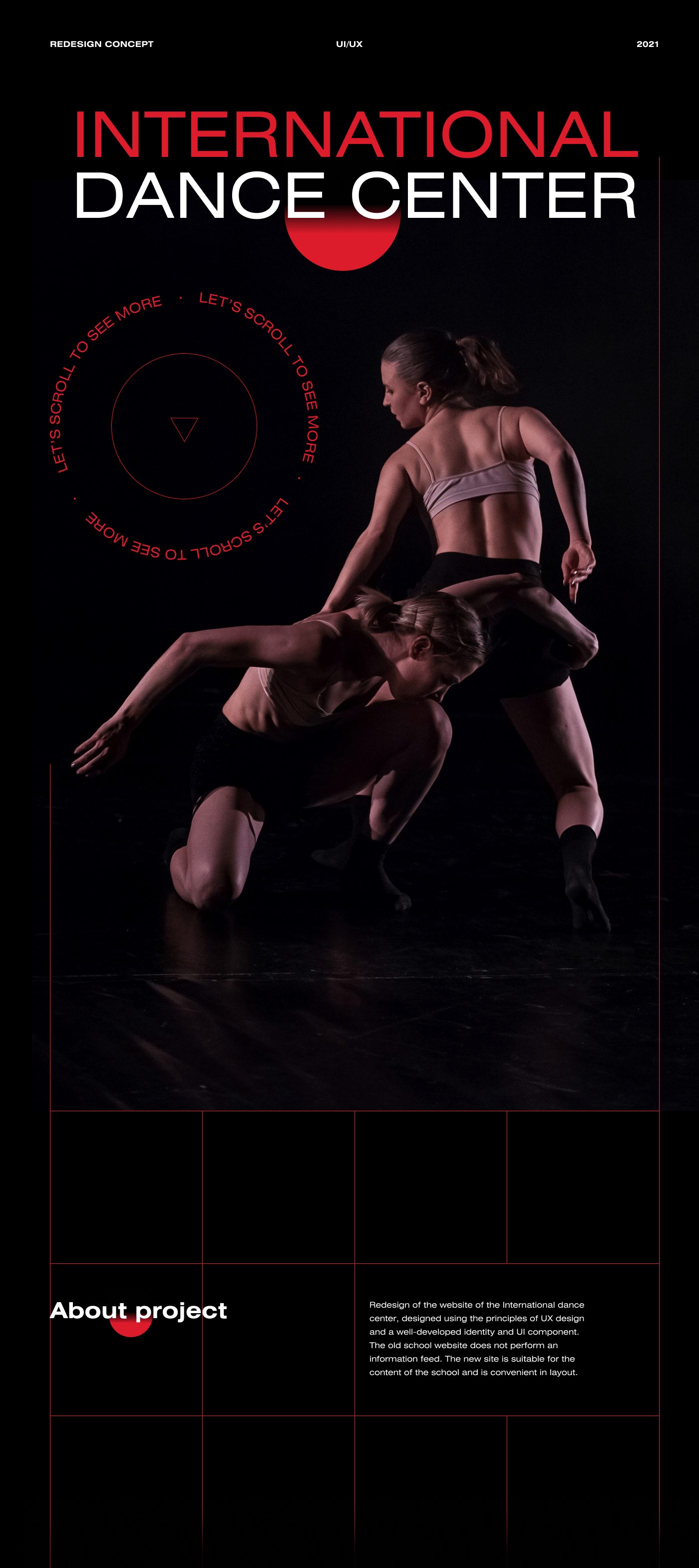 International Dance Center — UX/UI — Изображение №1 — Интерфейсы, Графика, Анимация на Dprofile