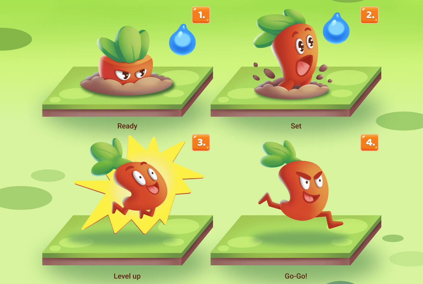 Vege runners. Game Design. — Изображение №5 — Иллюстрация, Графика на Dprofile