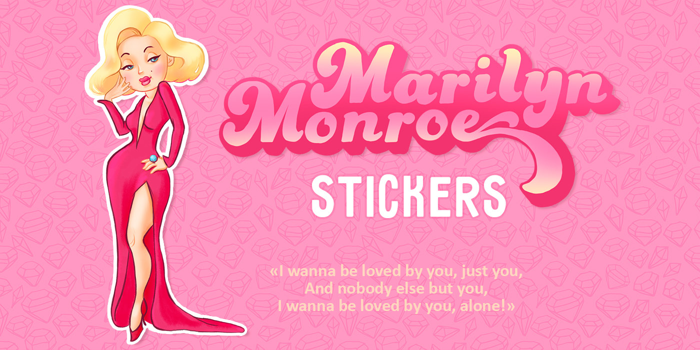 Marilyn Monroe stickers — Изображение №1 — Иллюстрация на Dprofile
