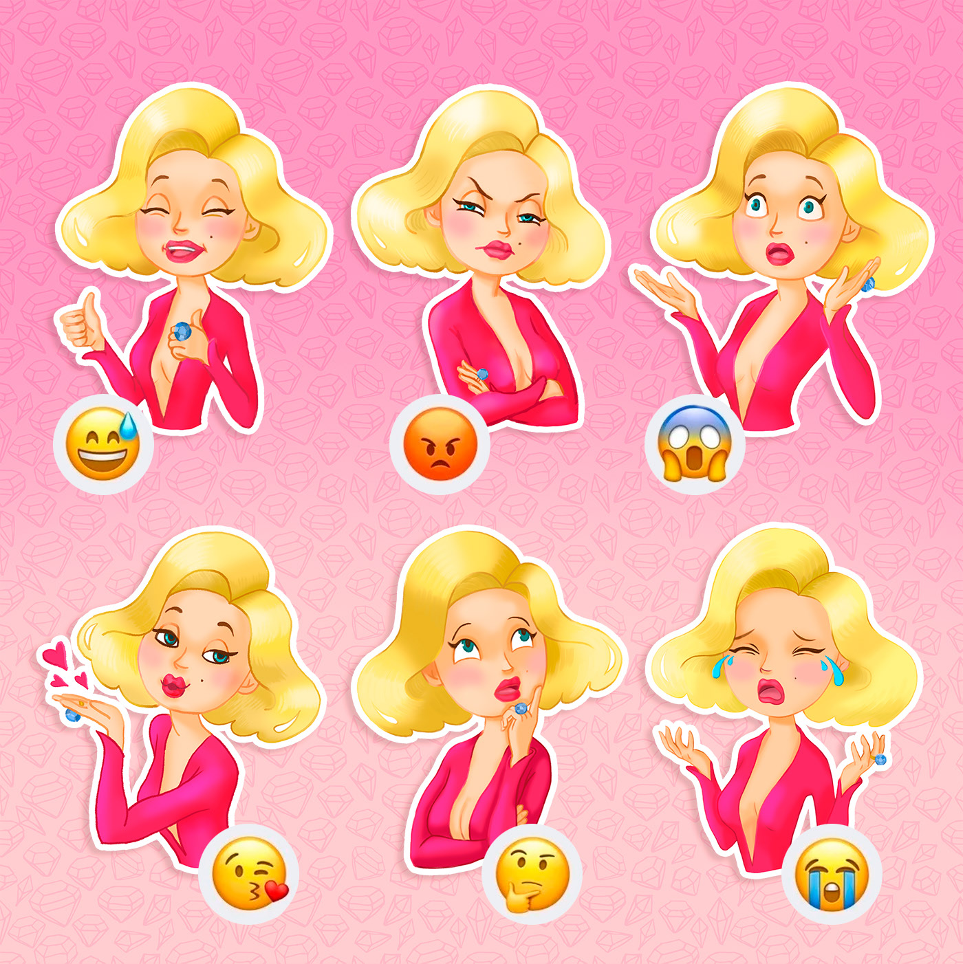 Marilyn Monroe stickers — Изображение №2 — Иллюстрация на Dprofile