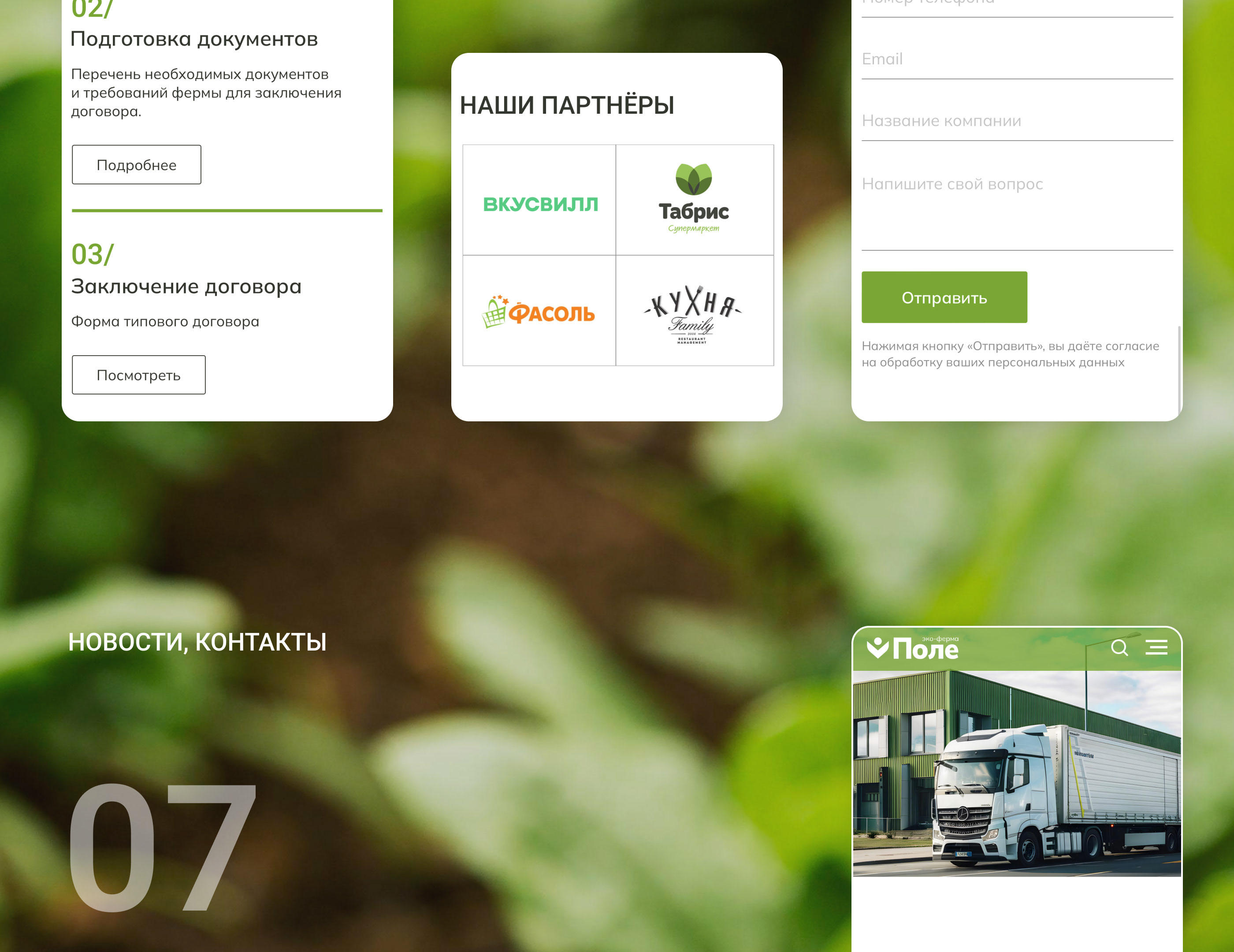 Многостраничный сайт для эко-фермы — Изображение №20 — Интерфейсы, Анимация на Dprofile