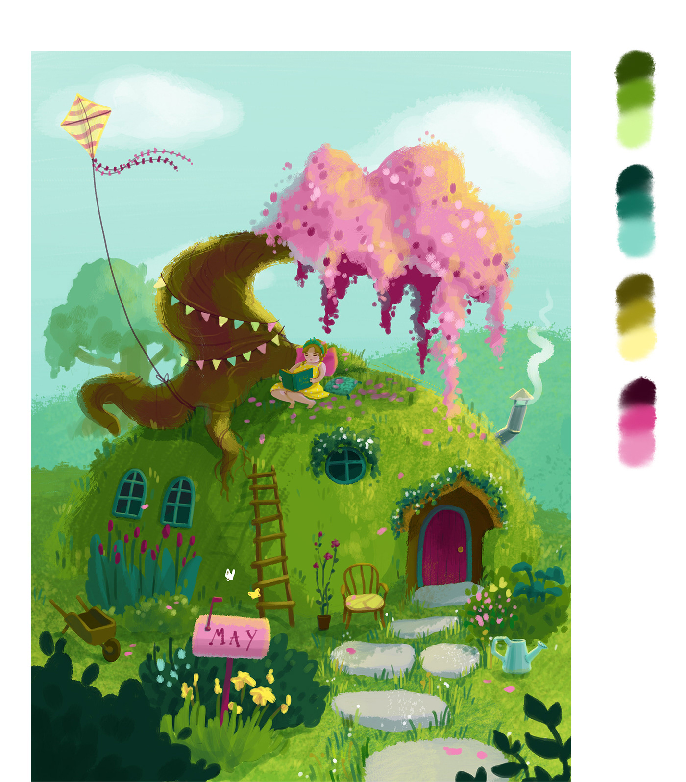 Иллюстрации для мобильной игры "Art puzzle" — Изображение №13 — Интерфейсы, Иллюстрация на Dprofile