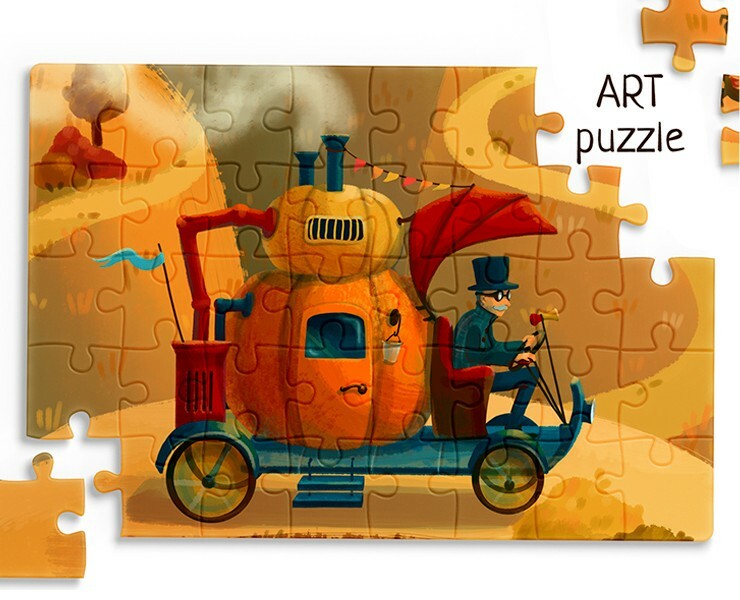 Иллюстрации для мобильной игры "Art puzzle" — Интерфейсы, Иллюстрация на Dprofile