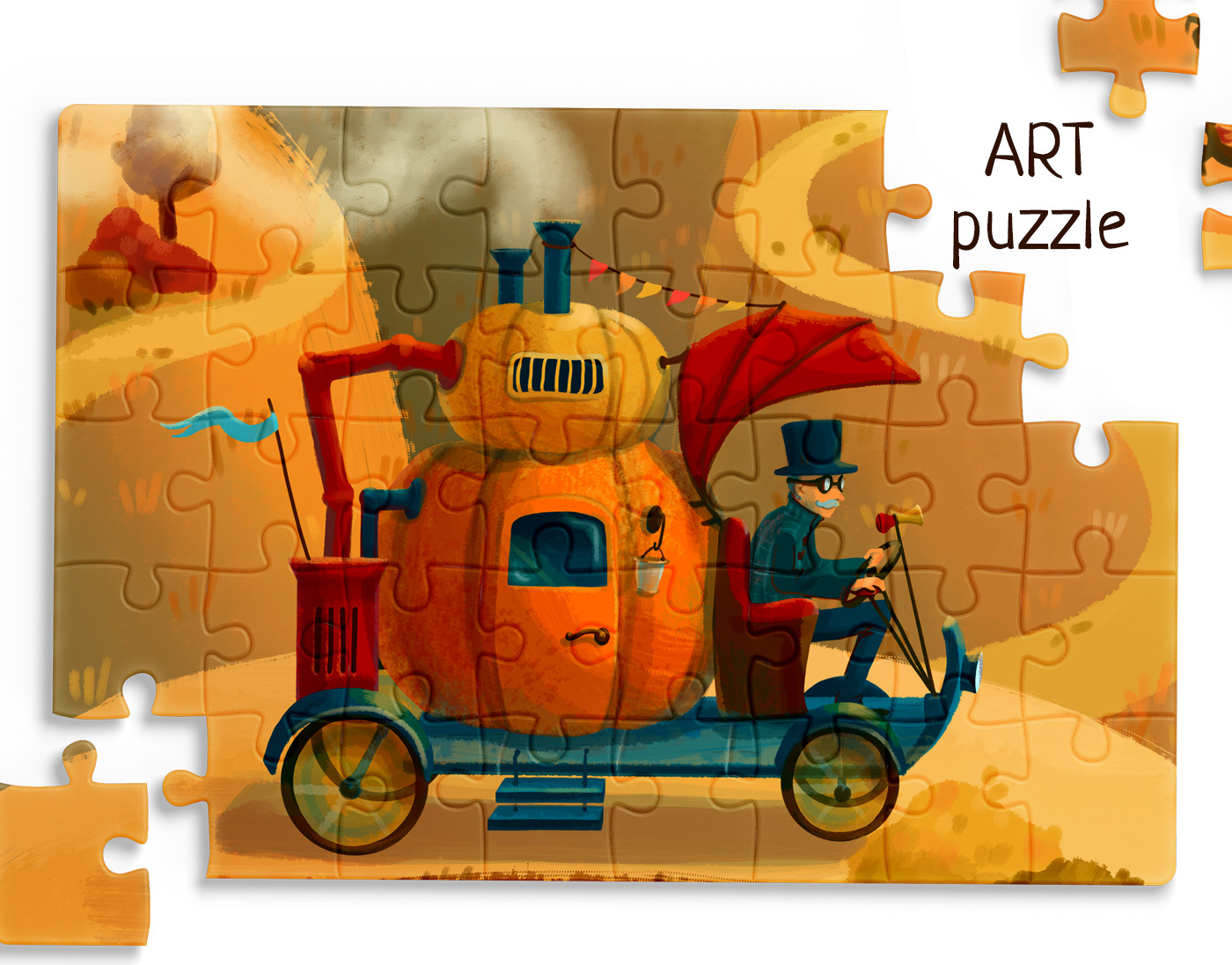 Иллюстрации для мобильной игры "Art puzzle" — Изображение №1 — Интерфейсы, Иллюстрация на Dprofile