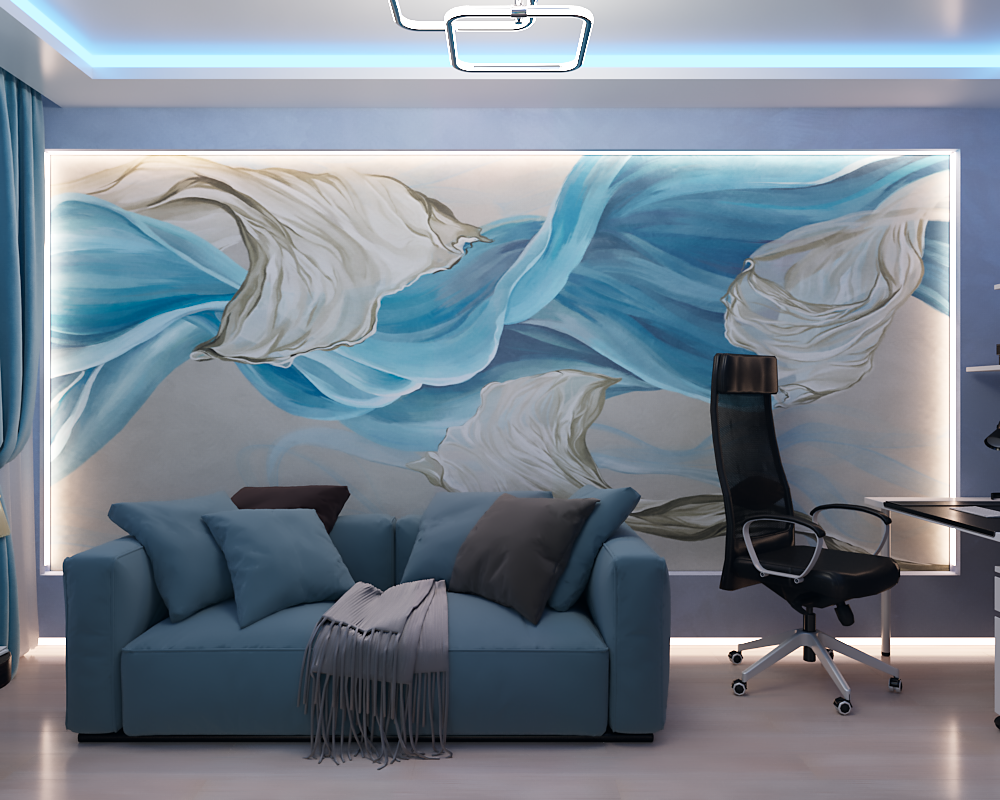 3Д-визуализация гостиной комнаты. 15m² — Изображение №3 — 3D на Dprofile