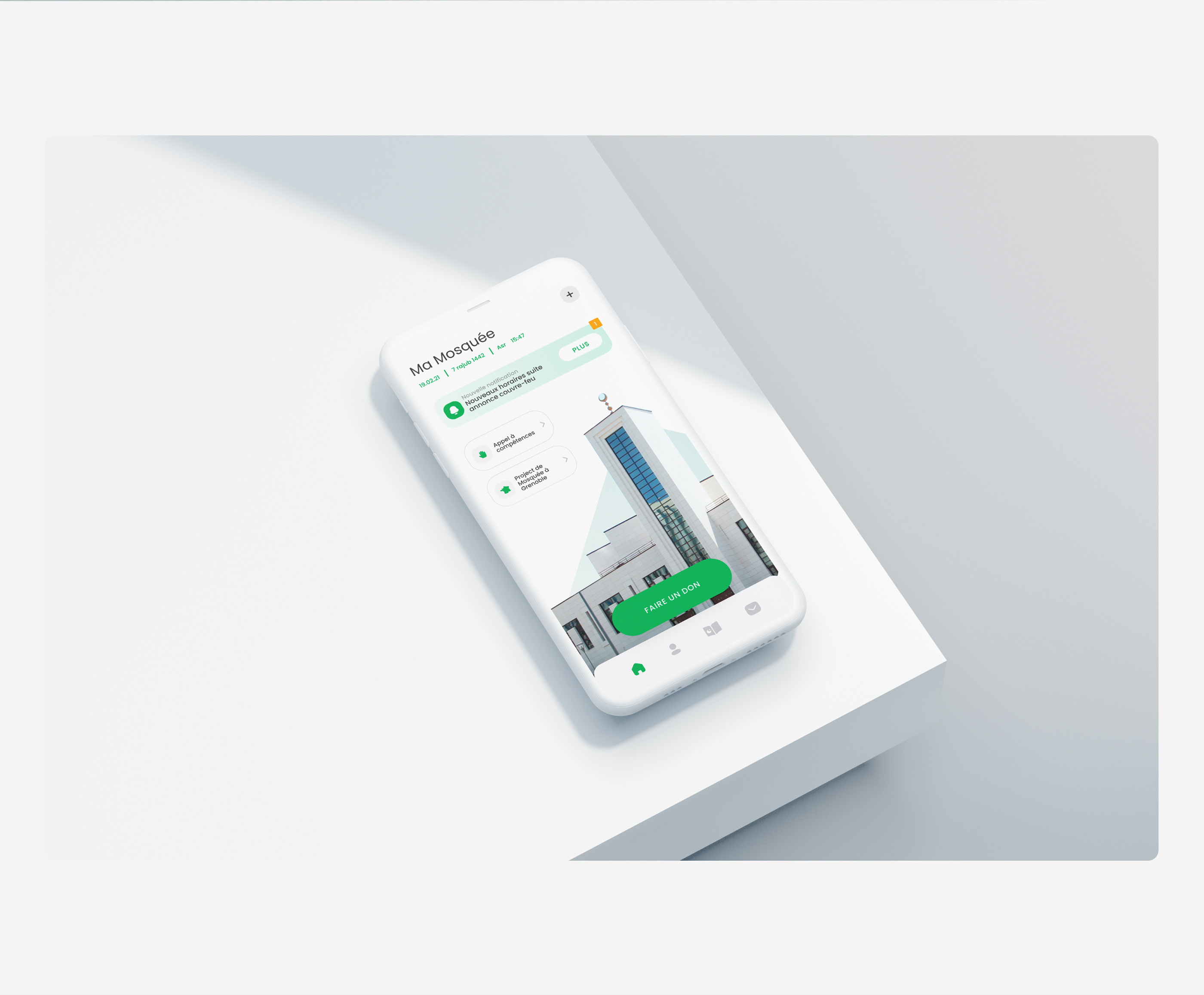 BRANDING :: Mosque donation app — Изображение №5 — Интерфейсы на Dprofile