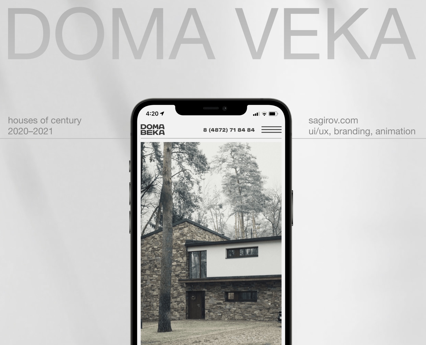 WEBSITE :: Houses of century – construction company — Интерфейсы, Брендинг на Dprofile