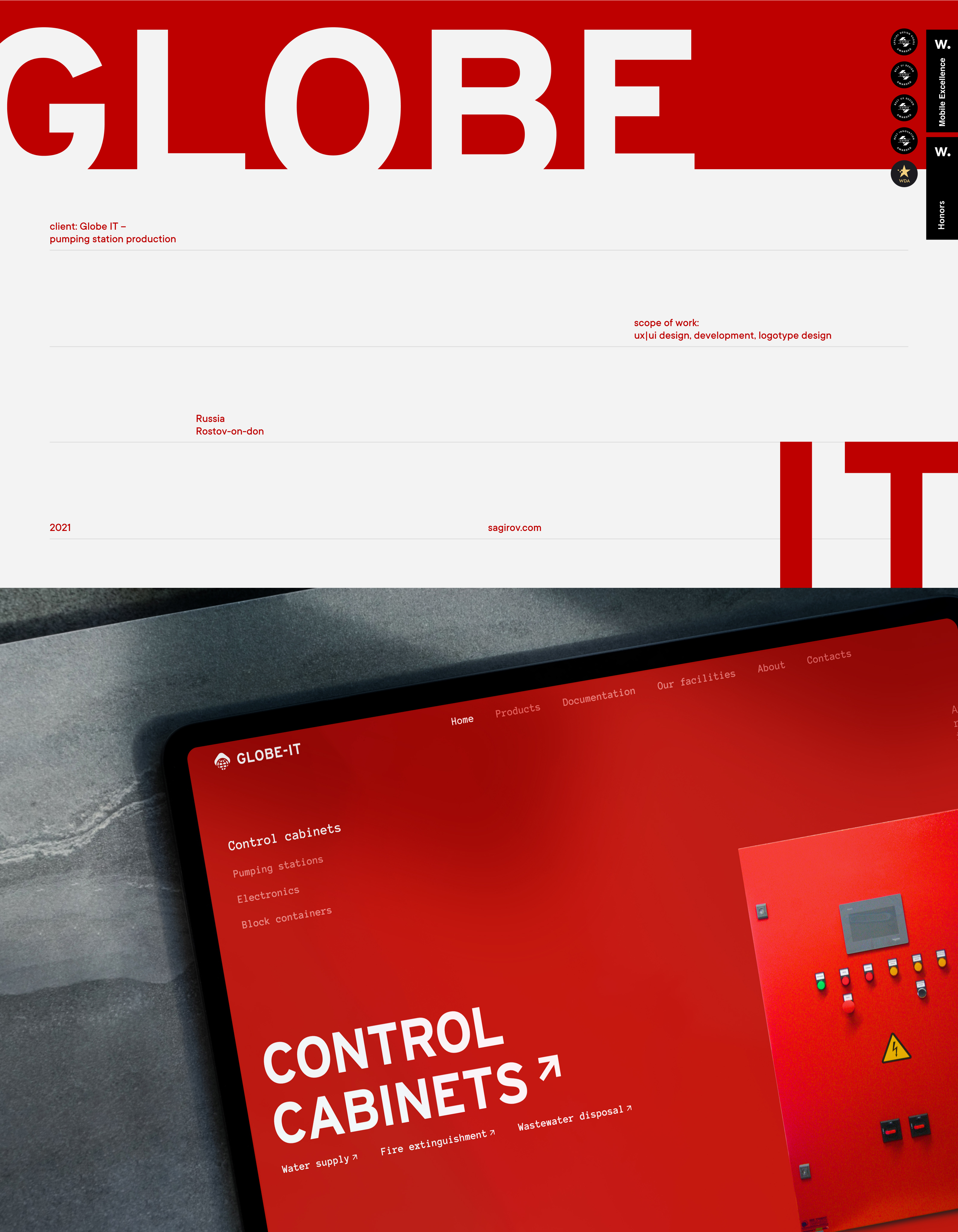 WEBSITE :: Globe-IT – Производство насосных станций — Изображение №1 — Интерфейсы на Dprofile