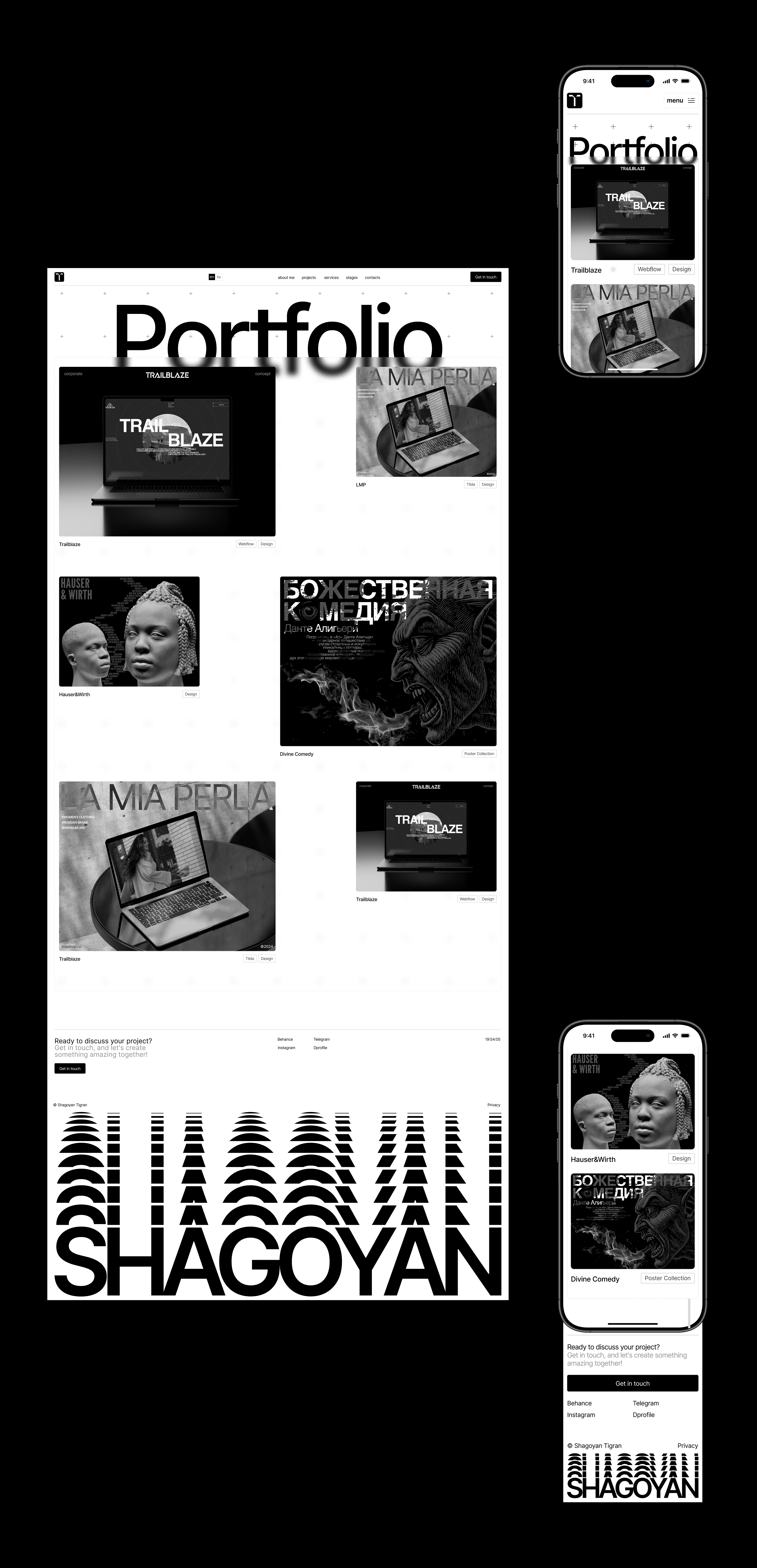 Tigran Shagoyan | Portfolio Website — Изображение №5 — Интерфейсы, Брендинг на Dprofile