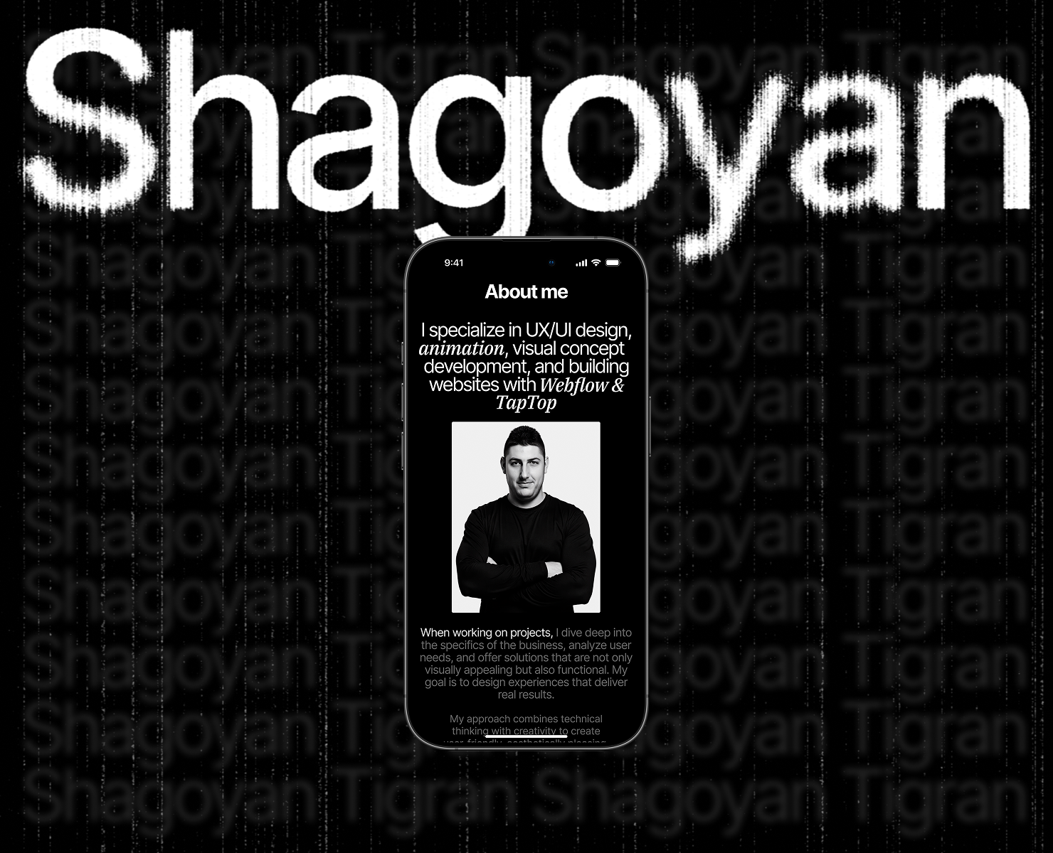 Tigran Shagoyan | Portfolio Website — Интерфейсы, Брендинг на Dprofile