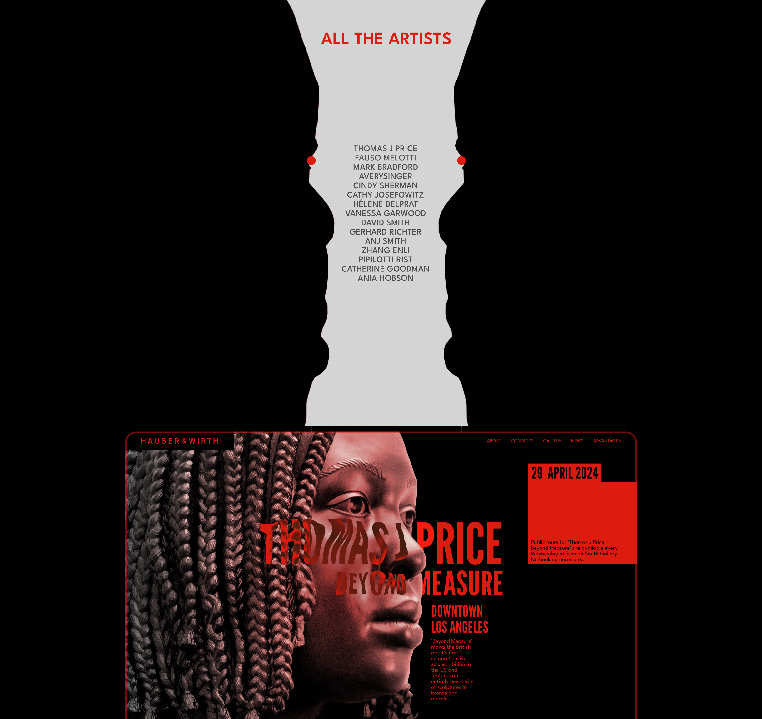 HAUSER&WIRTH | Corporate Redesign — Изображение №3 — Интерфейсы, Графика на Dprofile