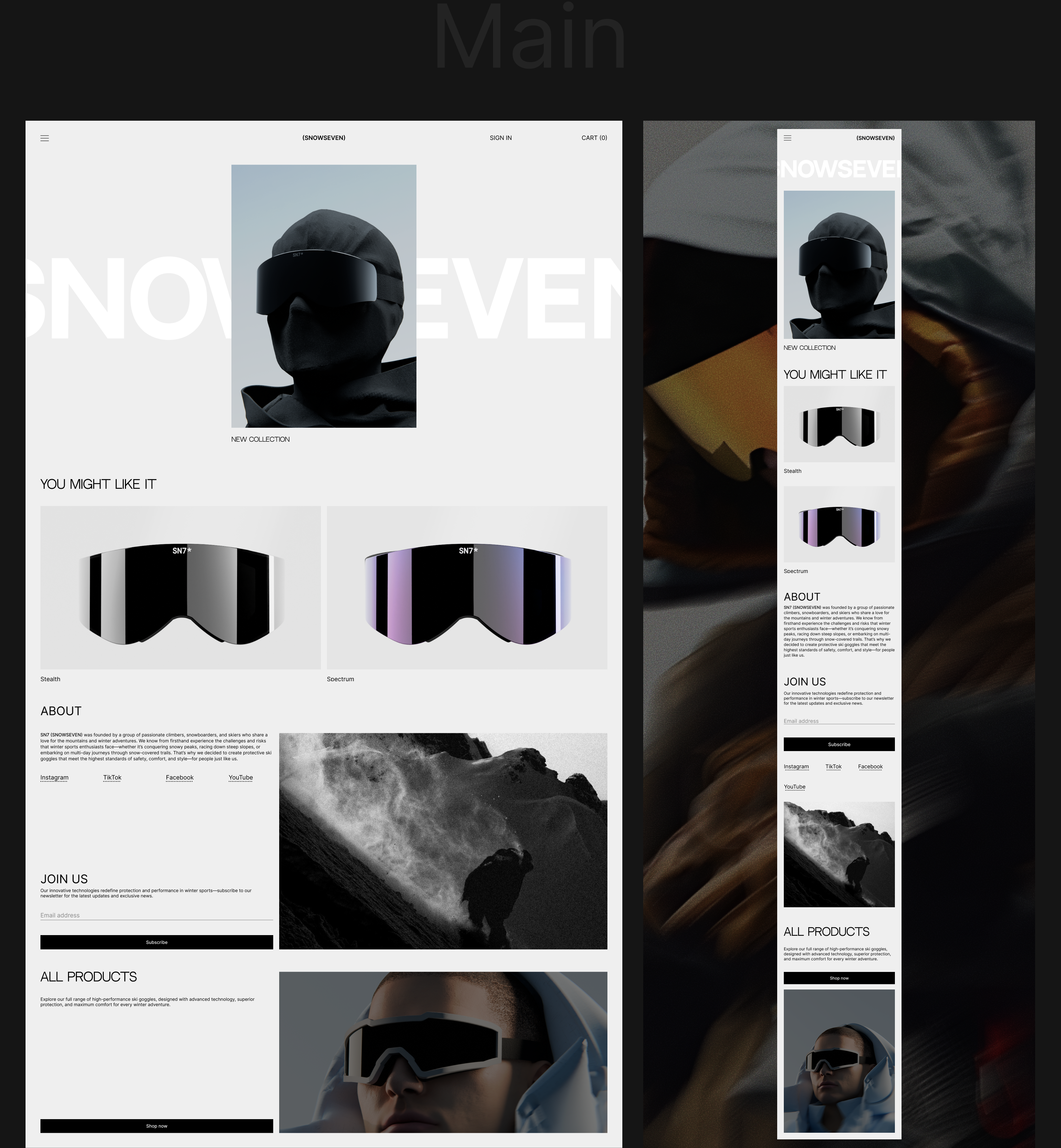 SN7* (SNOWSEVEN) Web (Edited) — Изображение №2 — Интерфейсы, 3D на Dprofile