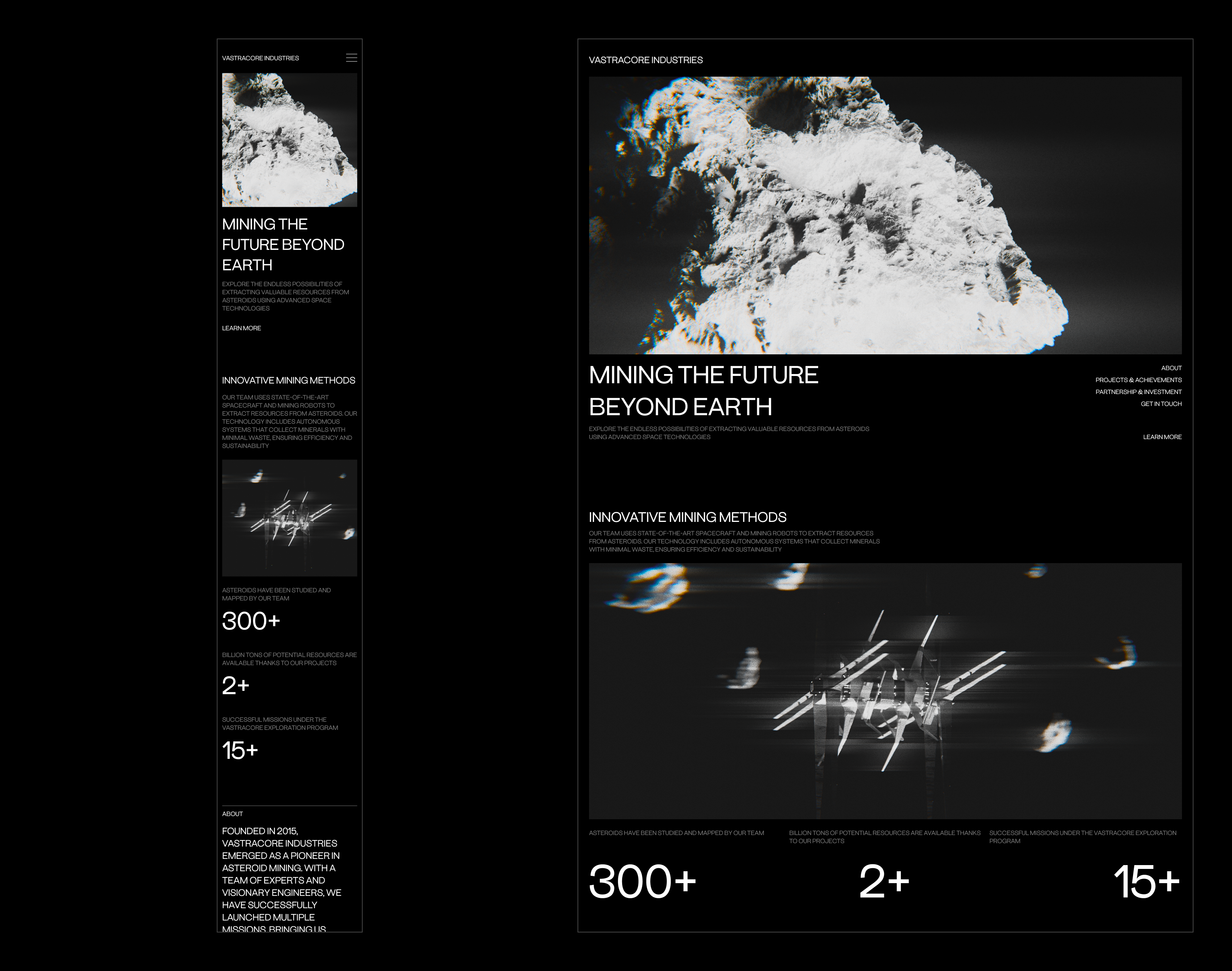 VASTRACORE INDUSTRIES Web design — Изображение №2 — Интерфейсы, 3D на Dprofile