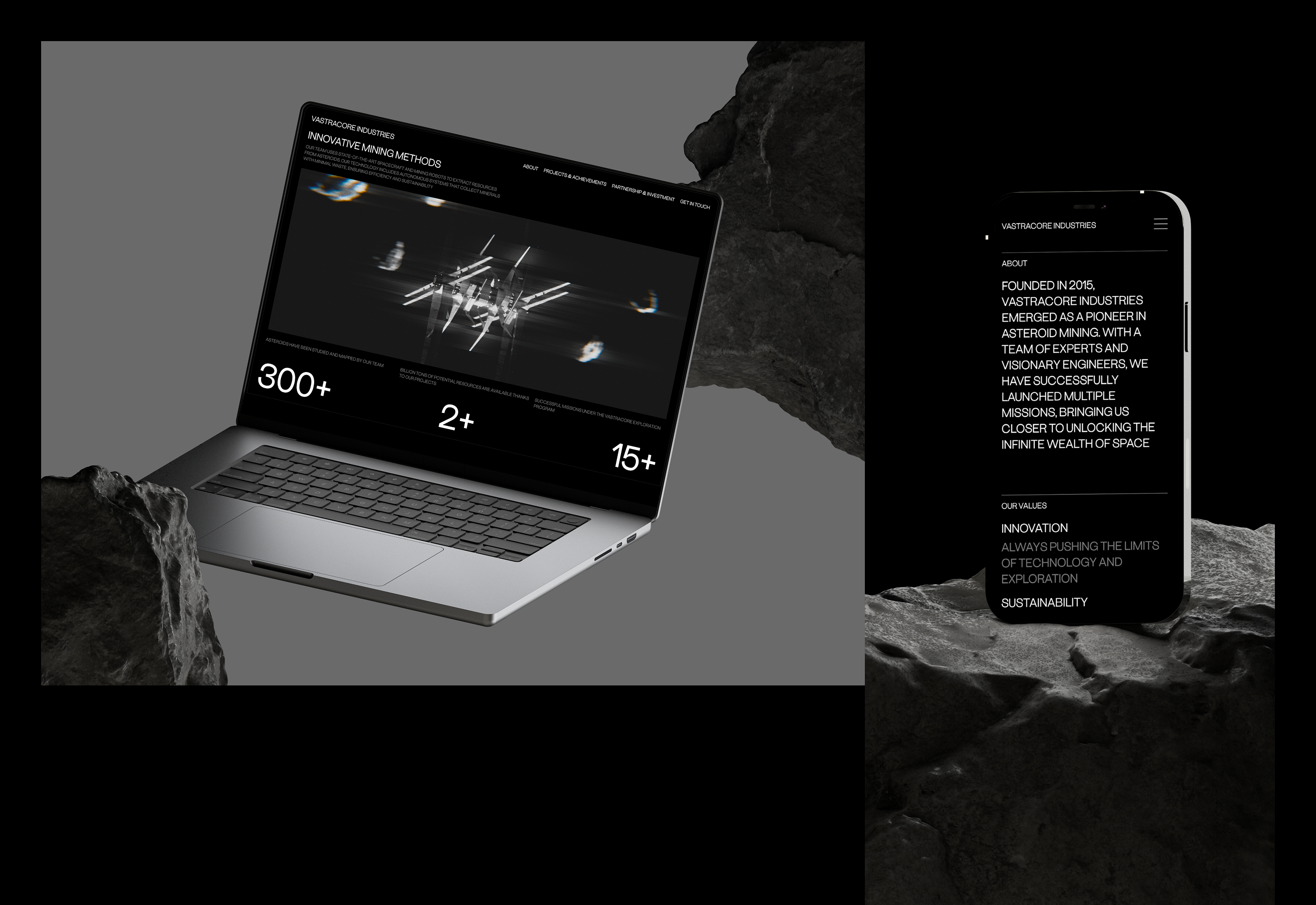 VASTRACORE INDUSTRIES Web design — Изображение №4 — Интерфейсы, 3D на Dprofile