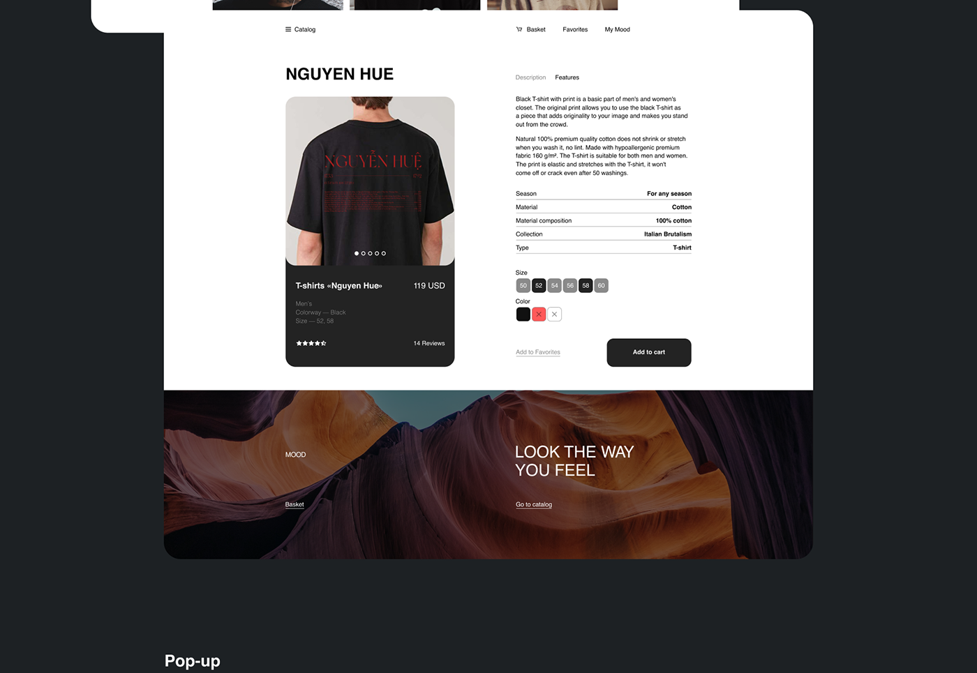 Clothing "Mood" | Online store — Изображение №10 — Интерфейсы на Dprofile