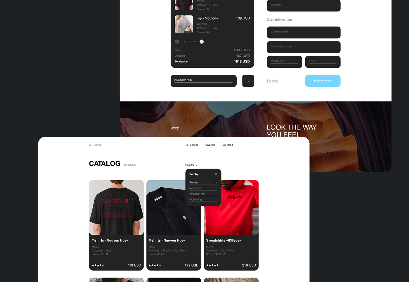 Clothing "Mood" | Online store — Изображение №9 — Интерфейсы на Dprofile