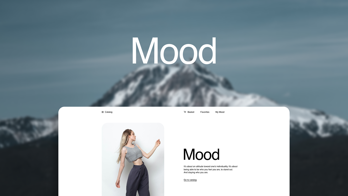 Clothing "Mood" | Online store — Изображение №1 — Интерфейсы на Dprofile