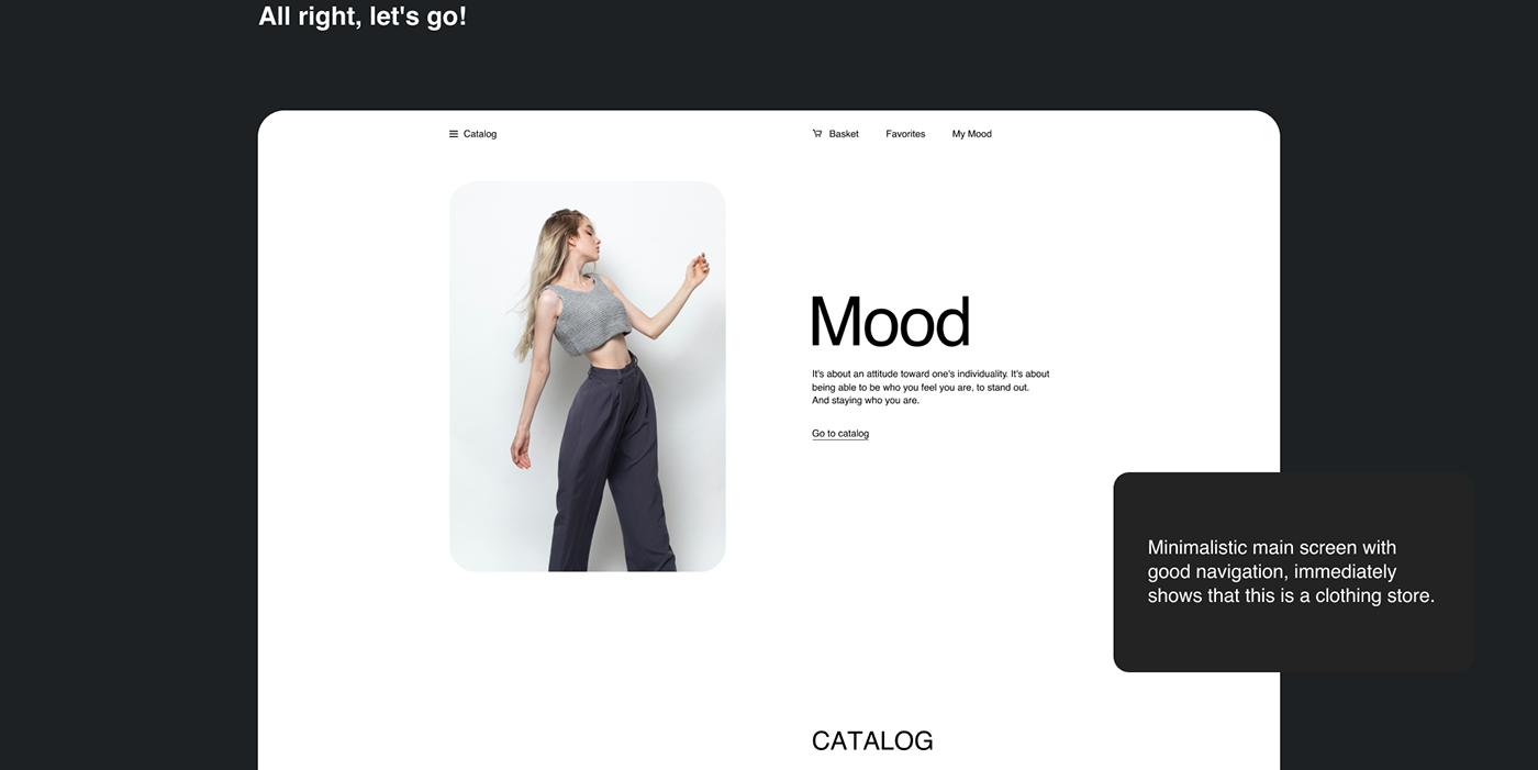 Clothing "Mood" | Online store — Изображение №3 — Интерфейсы на Dprofile