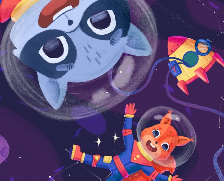 Космическое приключение — Иллюстрация, Графика на Dprofile