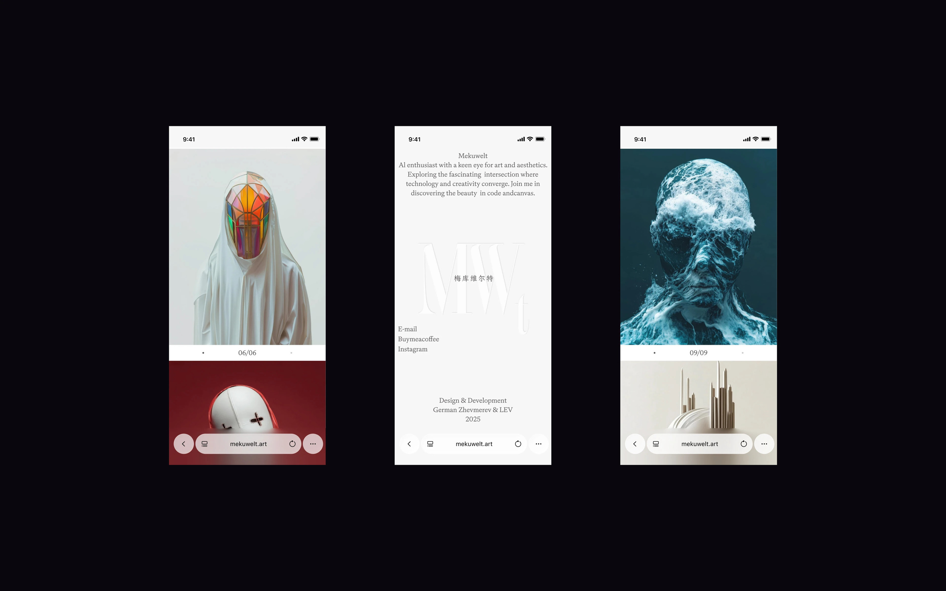 Mekuwelt.art — Изображение №1 — Интерфейсы, Анимация на Dprofile