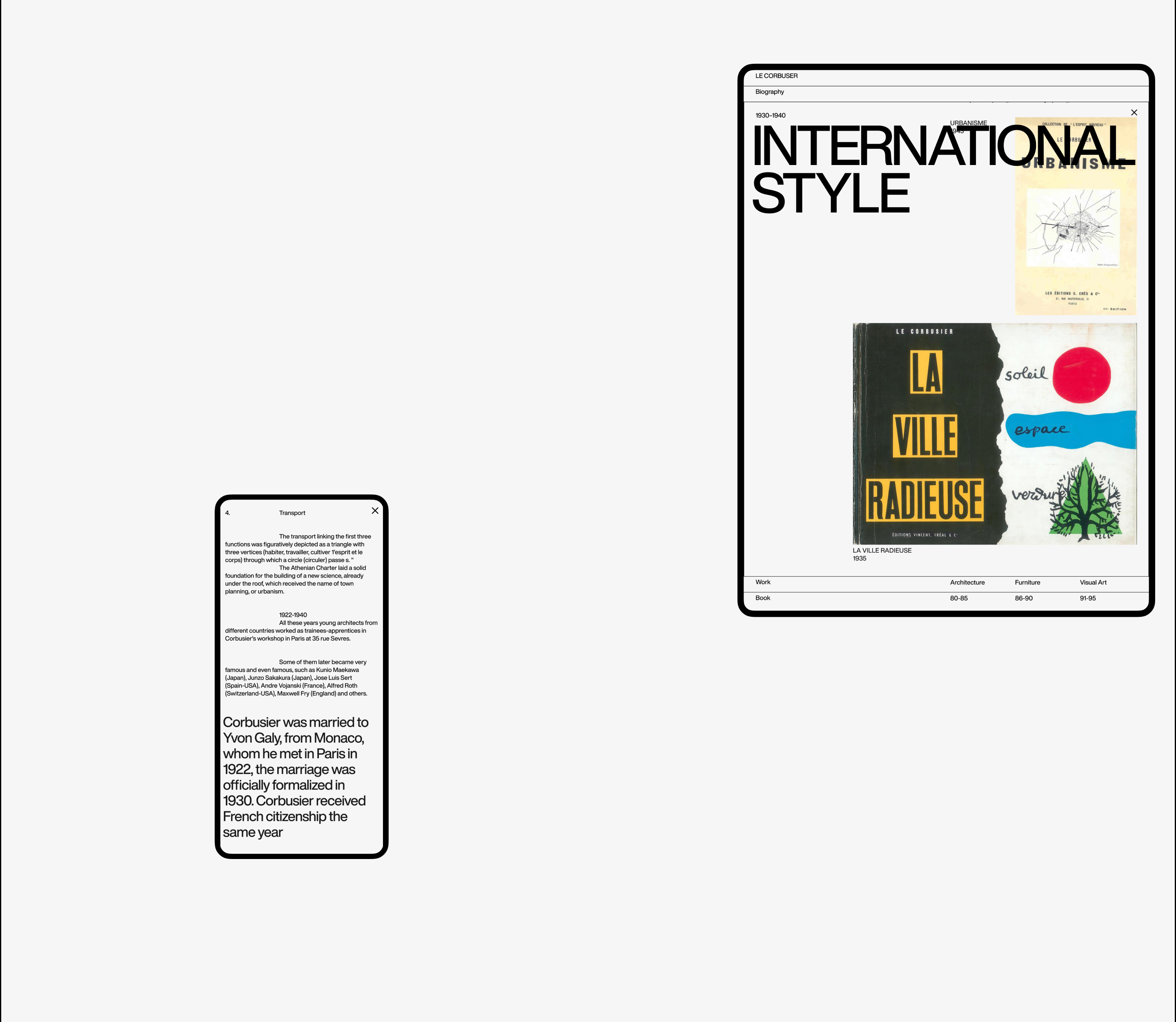 LE CORBUSIER — Website — Изображение №15 — Интерфейсы на Dprofile