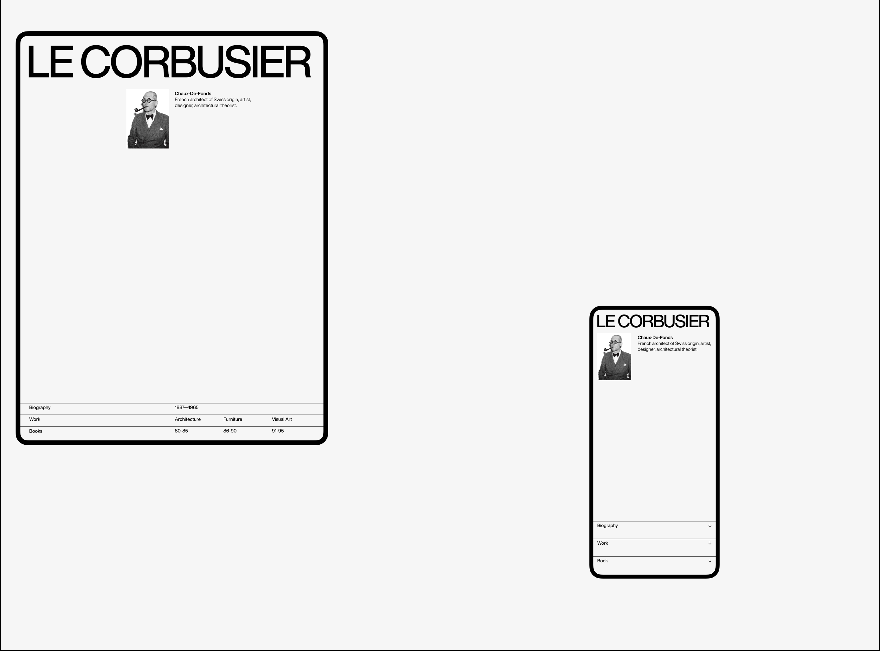LE CORBUSIER — Website — Изображение №5 — Интерфейсы на Dprofile