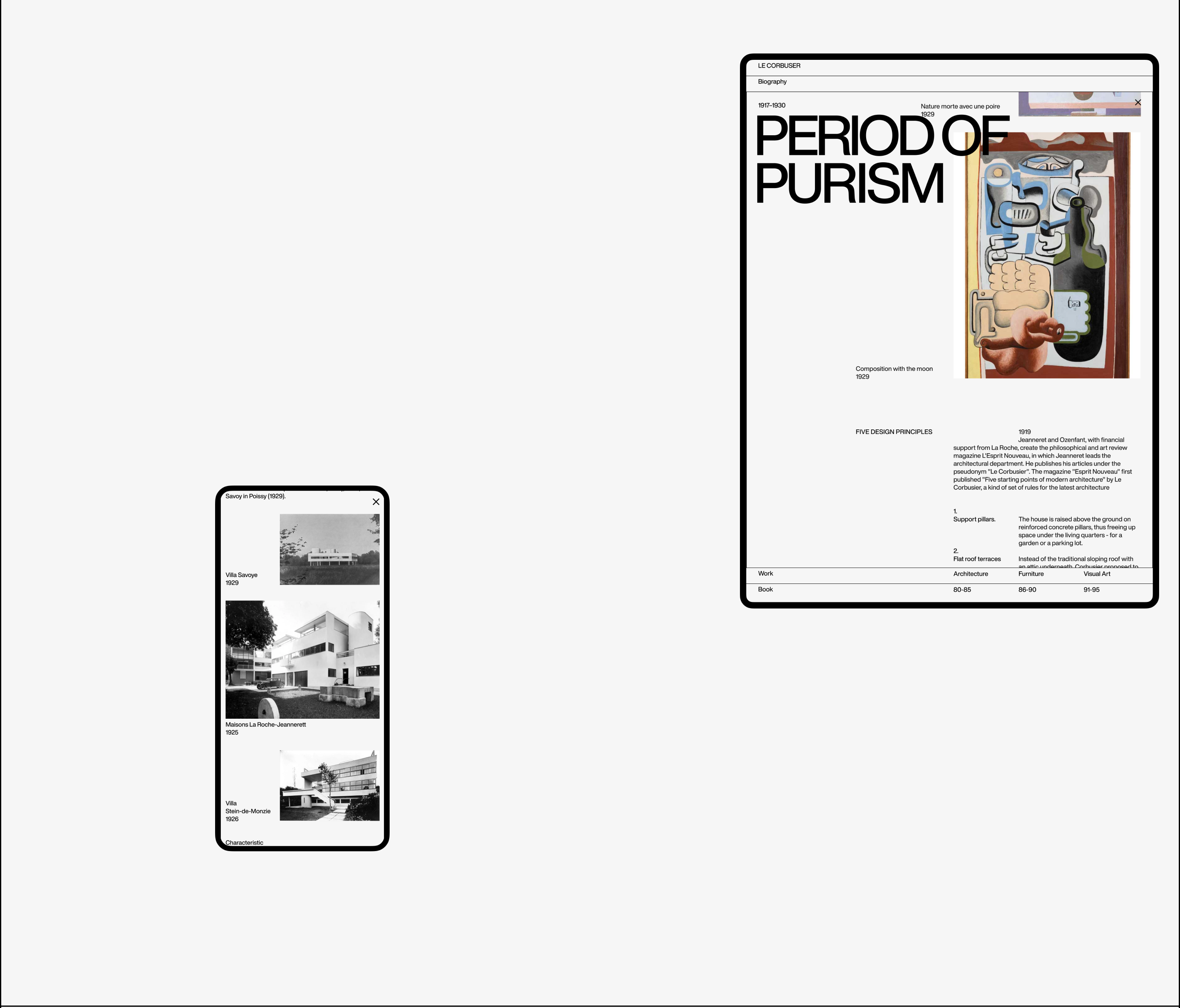 LE CORBUSIER — Website — Изображение №13 — Интерфейсы на Dprofile