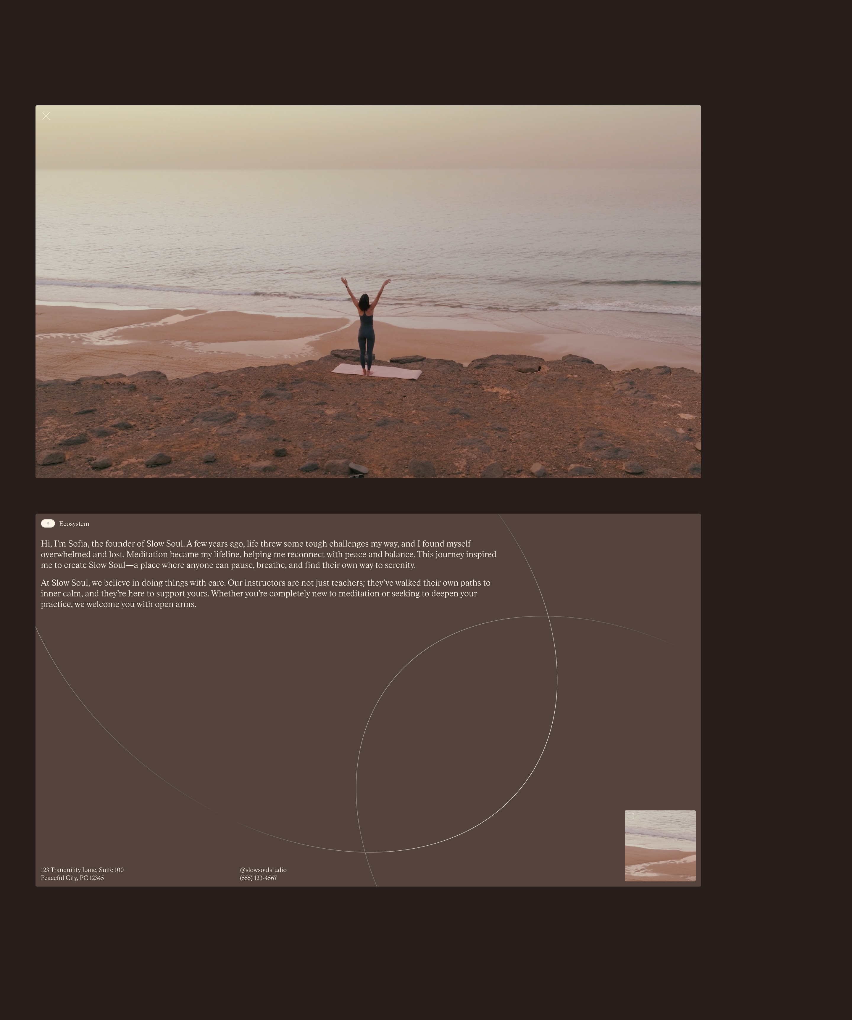 Slow Soul — Meditation Studio — Изображение №4 — Интерфейсы, Брендинг на Dprofile