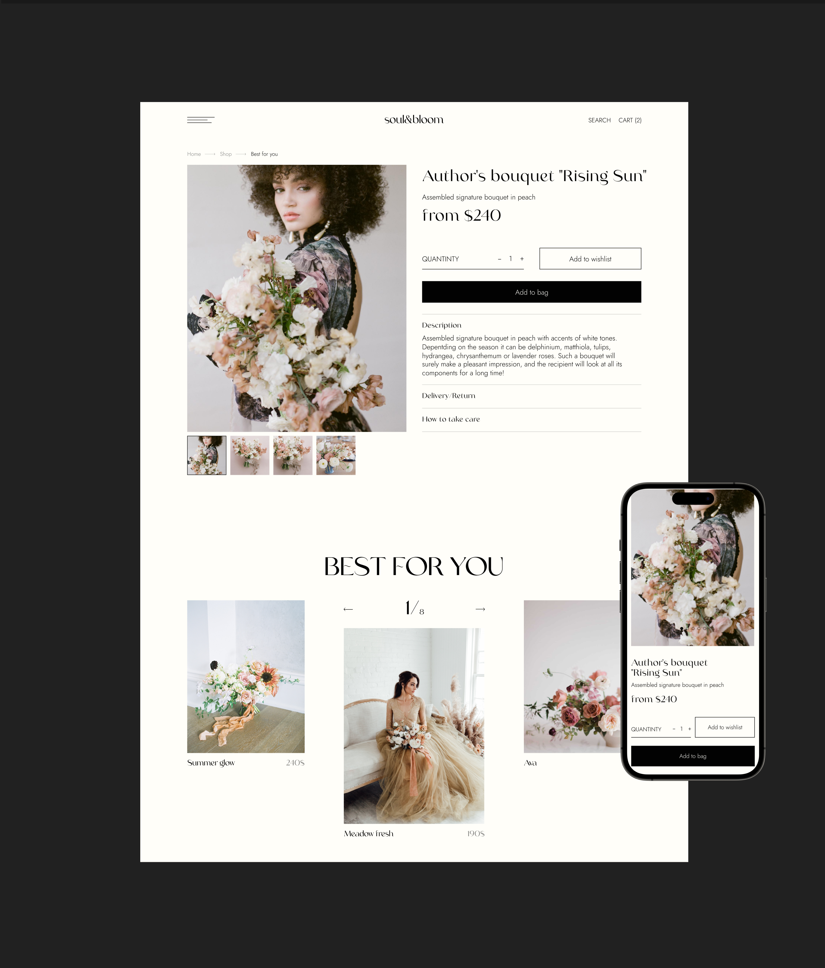 Flower Store | E-commerce Concept — Изображение №7 — Интерфейсы, Брендинг на Dprofile