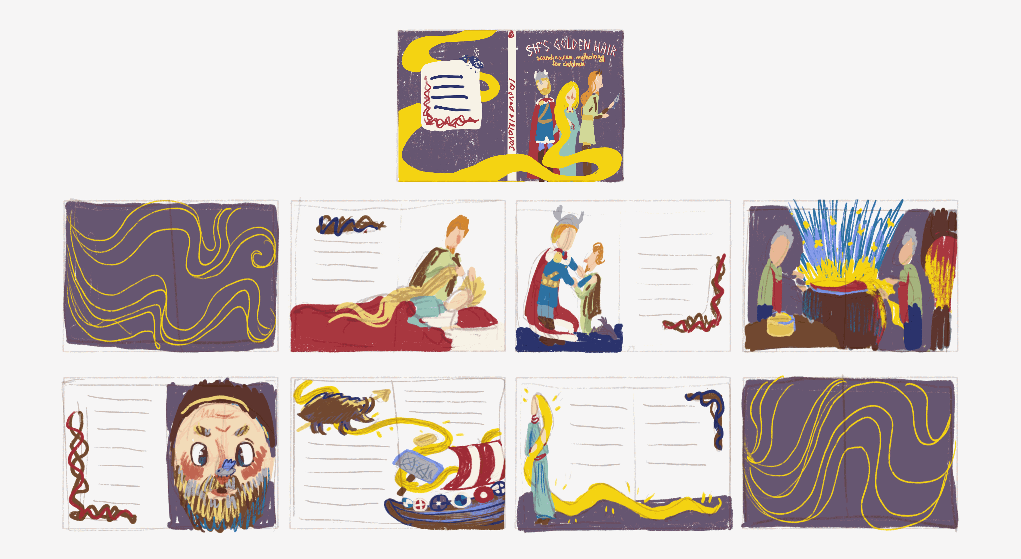 Детская книга "Золотые волосы Сиф" — Изображение №19 — Иллюстрация, Графика на Dprofile
