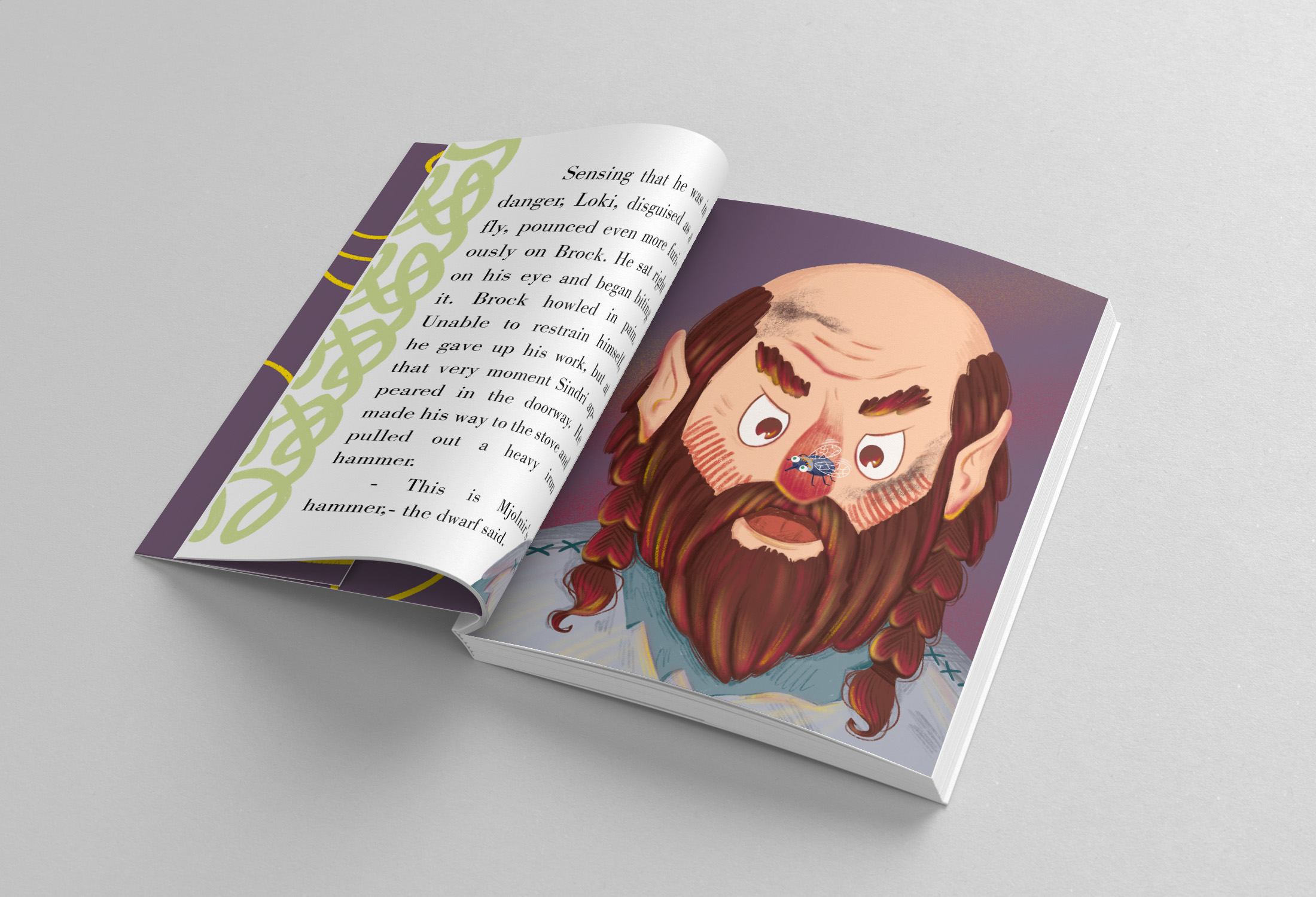 Детская книга "Золотые волосы Сиф" — Изображение №13 — Иллюстрация, Графика на Dprofile