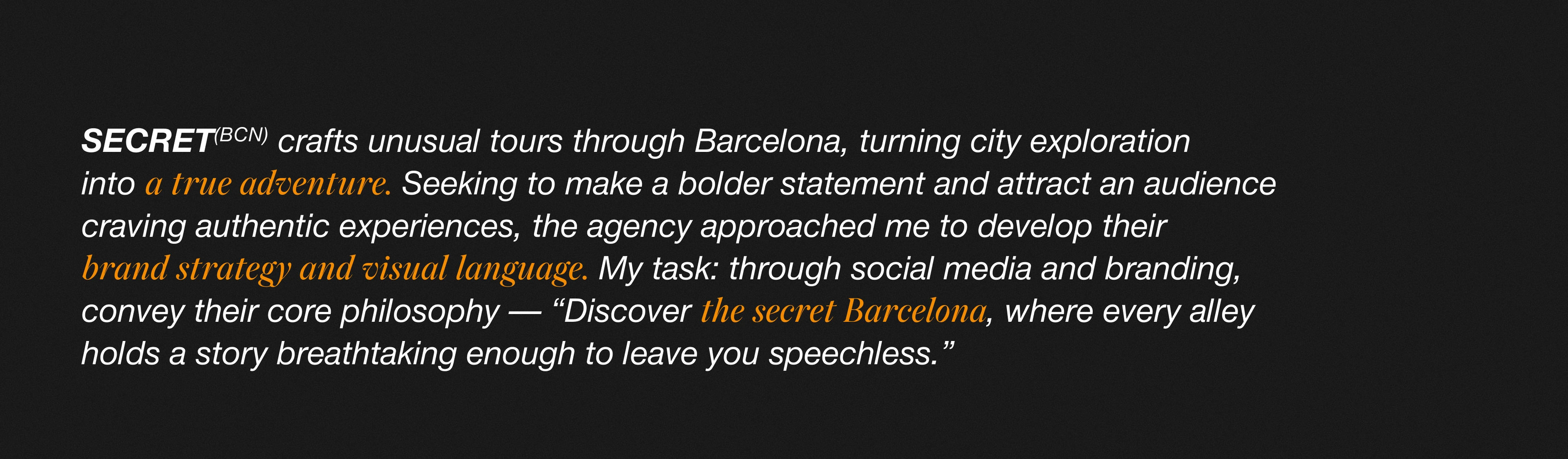 SECRET (BCN) — Брендинг для туристического агентства — Изображение №2 — Брендинг на Dprofile