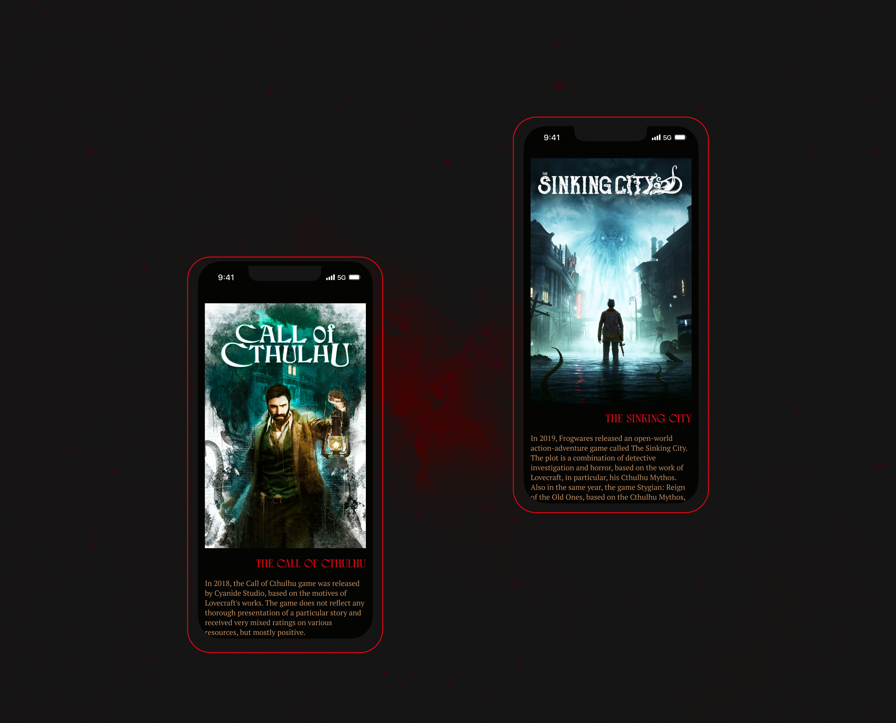 Lovecraft's bibliography website — Изображение №12 — Интерфейсы, Графика на Dprofile