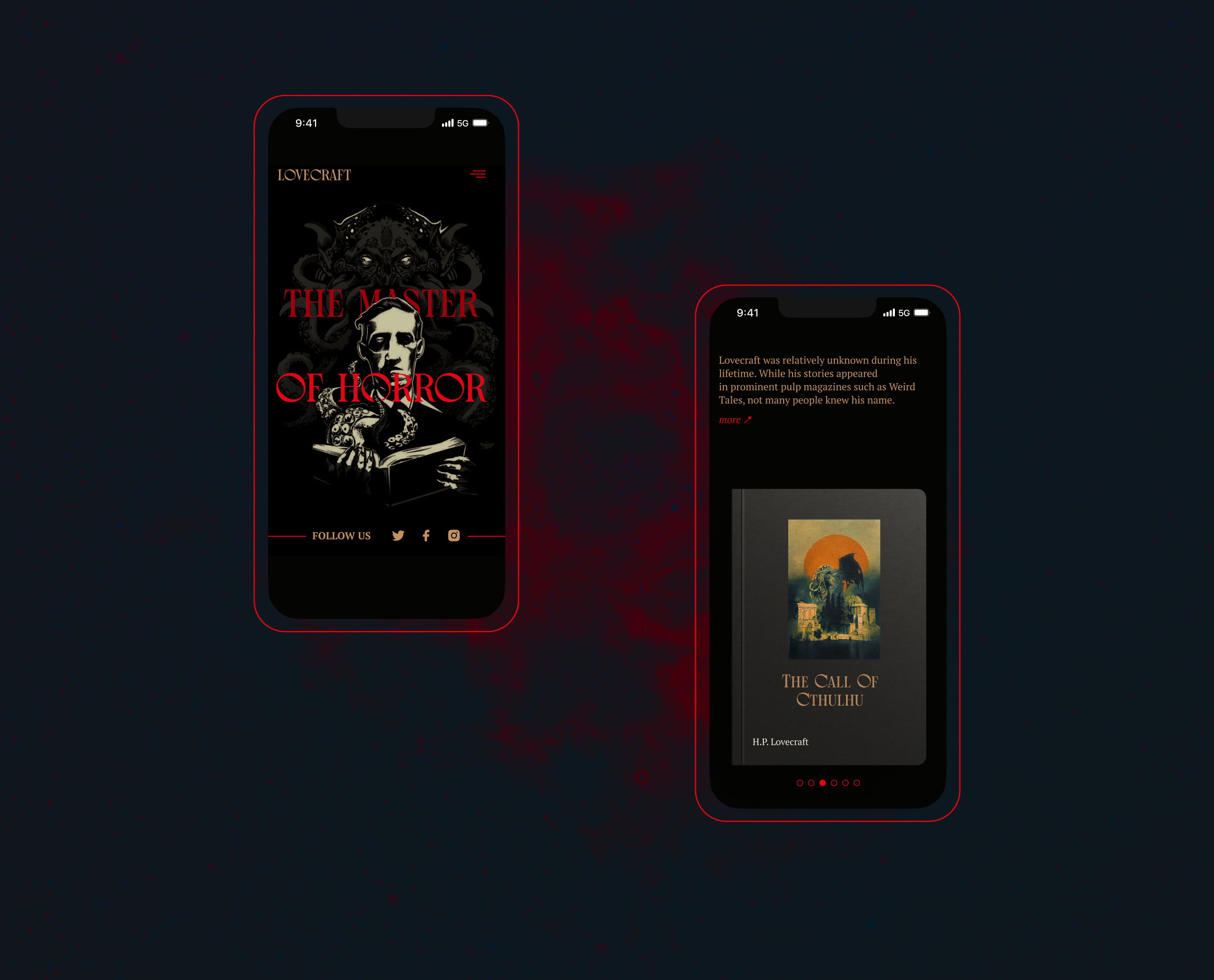 Lovecraft's bibliography website — Изображение №6 — Интерфейсы, Графика на Dprofile