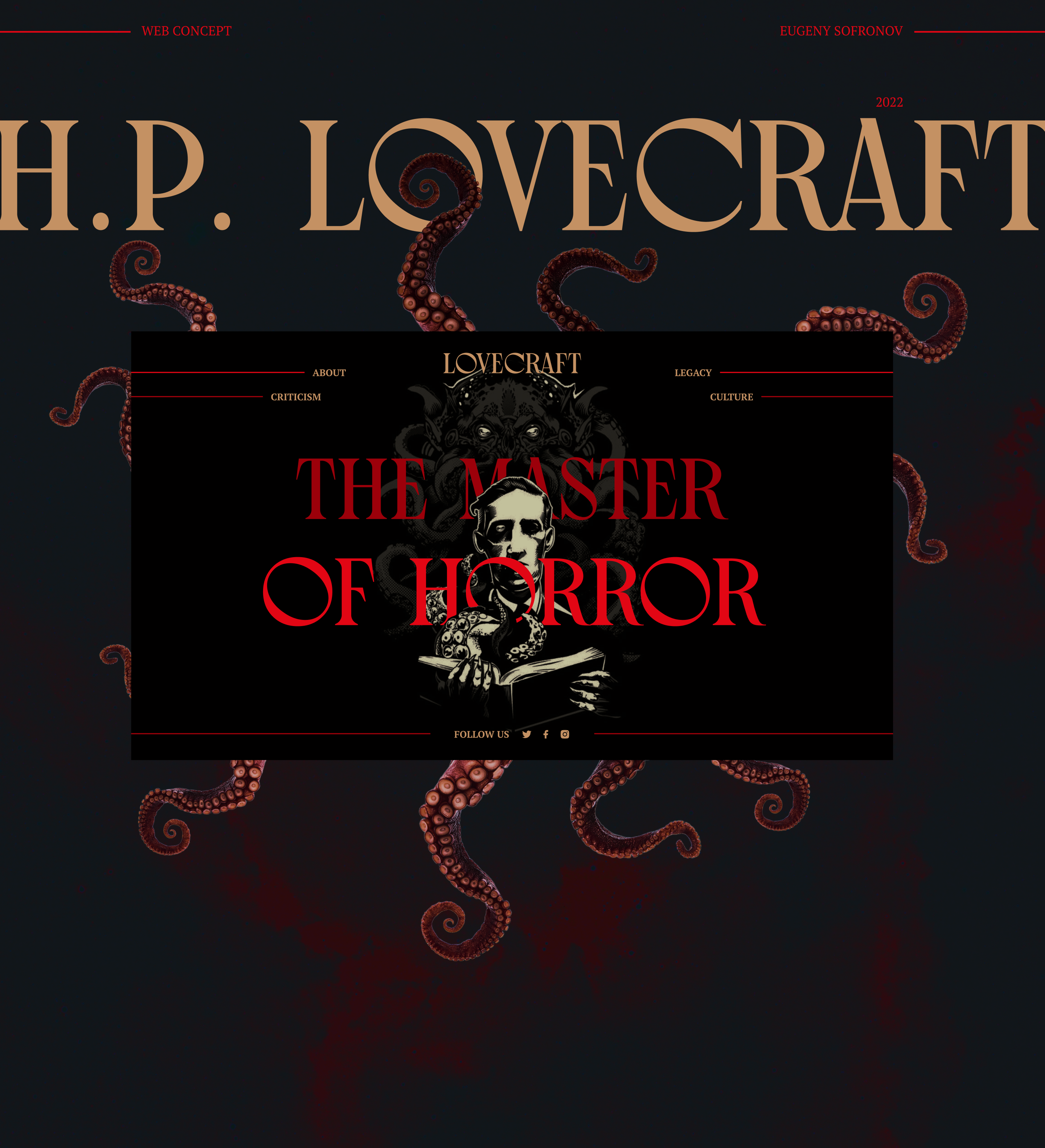 Lovecraft's bibliography website — Изображение №1 — Интерфейсы, Графика на Dprofile