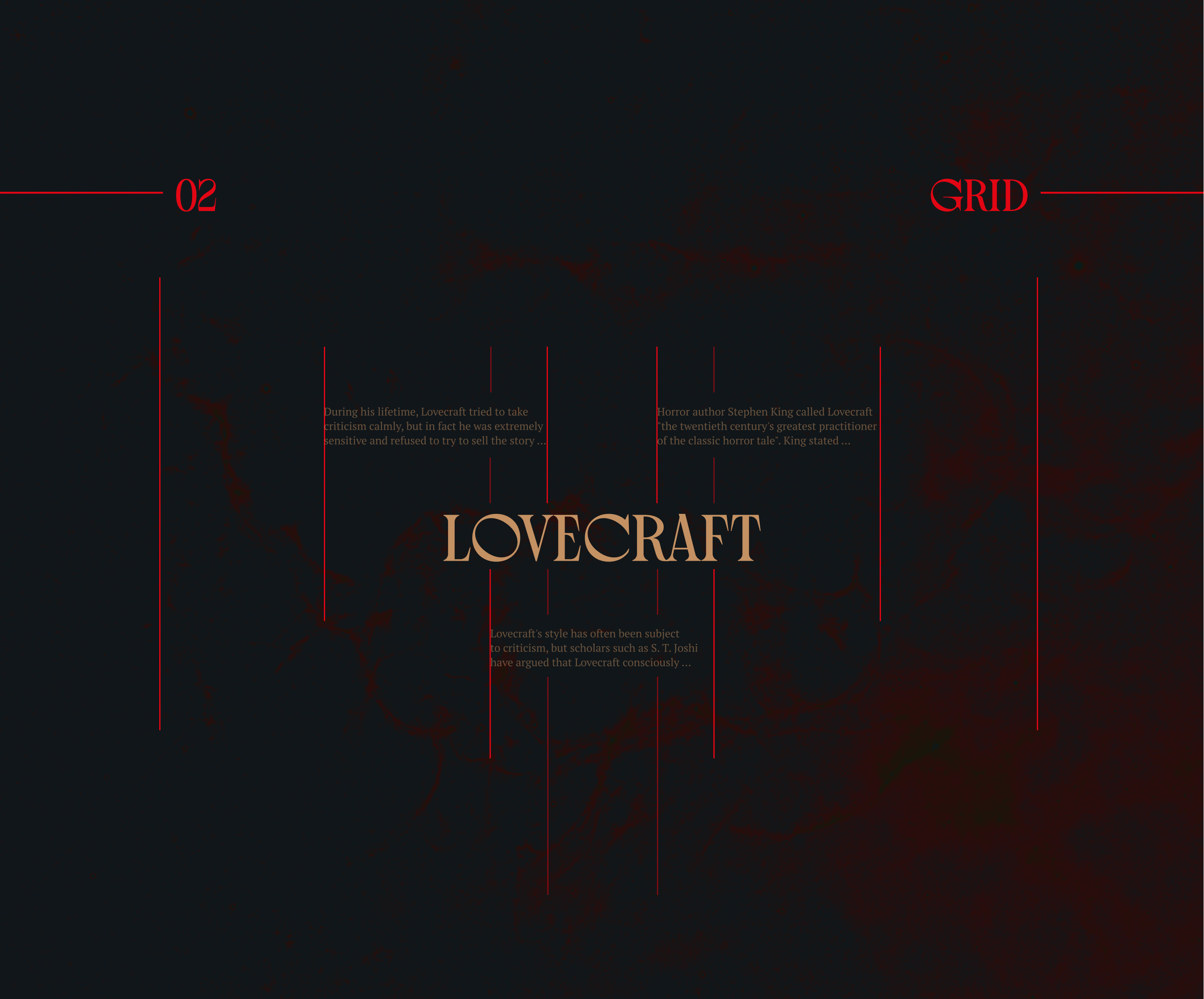 Lovecraft's bibliography website — Изображение №3 — Интерфейсы, Графика на Dprofile