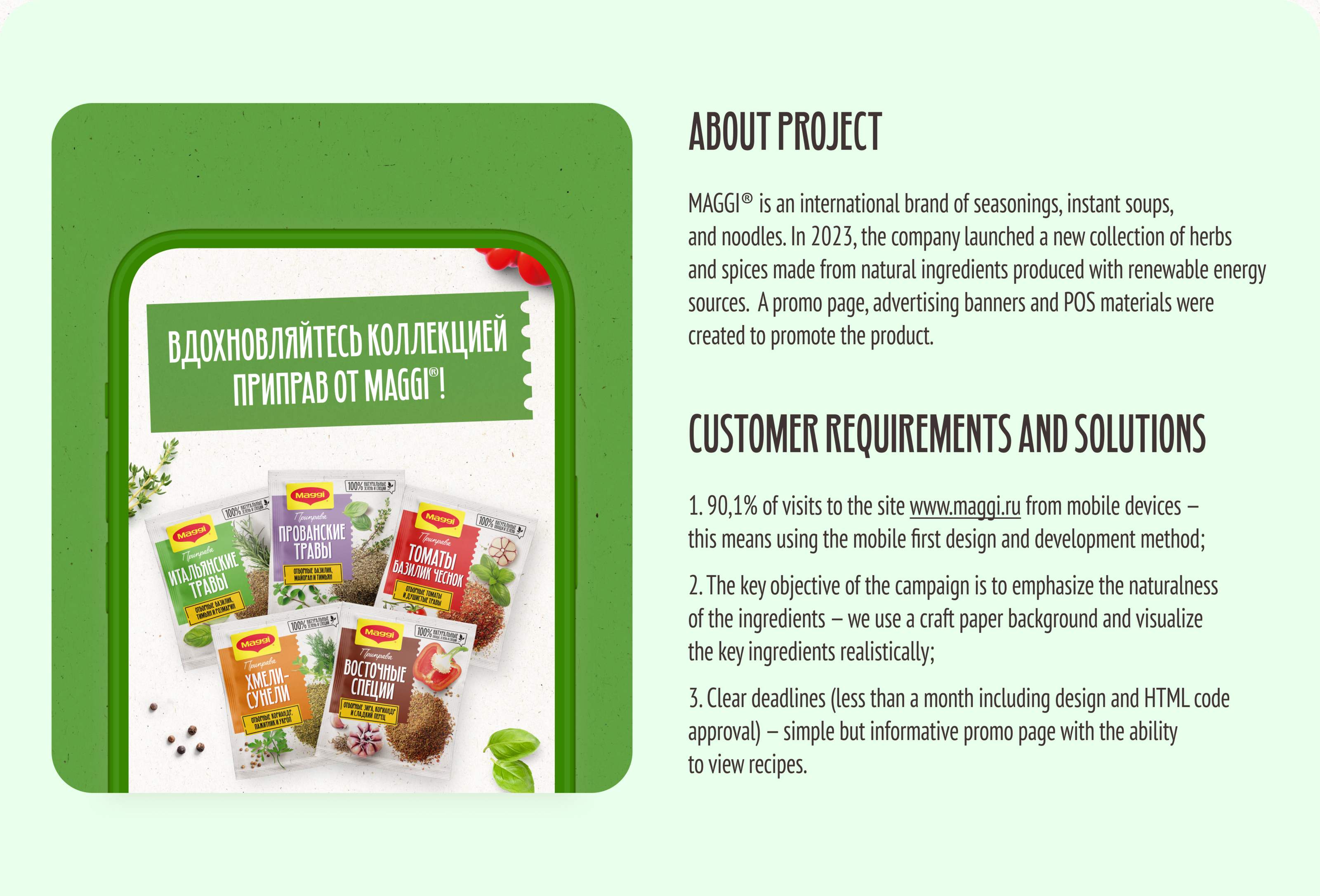 MAGGI® PROMO COMPANY — Изображение №2 — Интерфейсы, Маркетинг на Dprofile