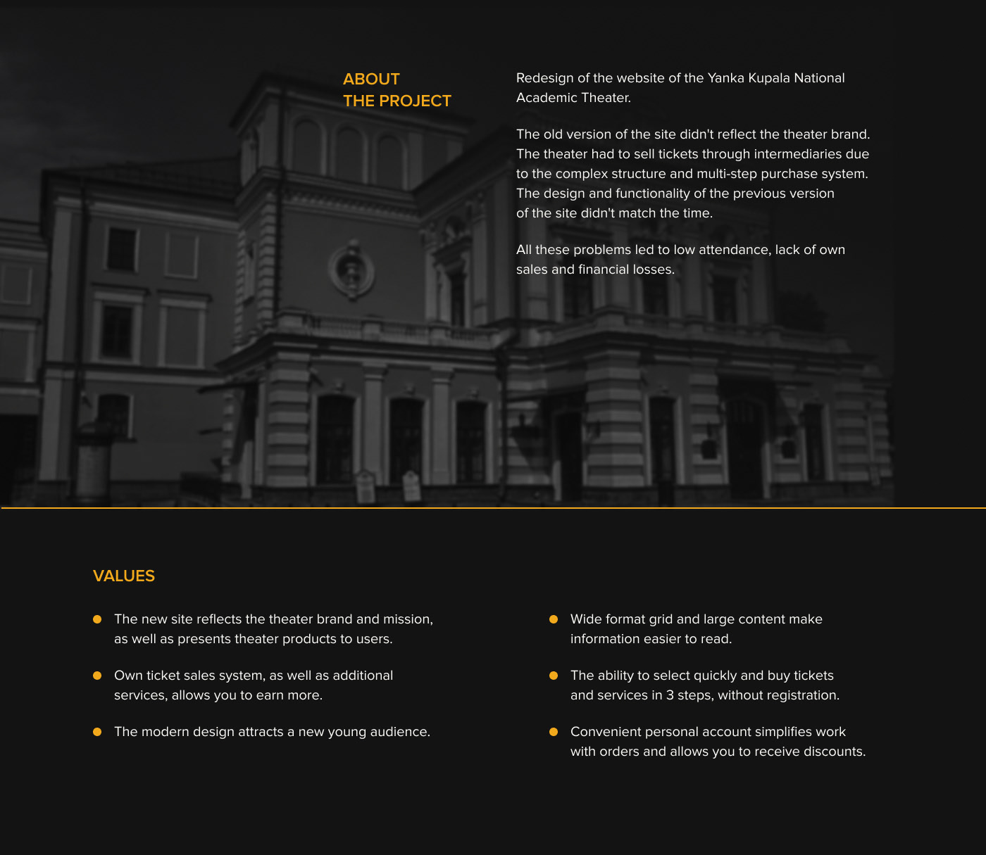 New design of theatre website — Изображение №1 — Интерфейсы на Dprofile