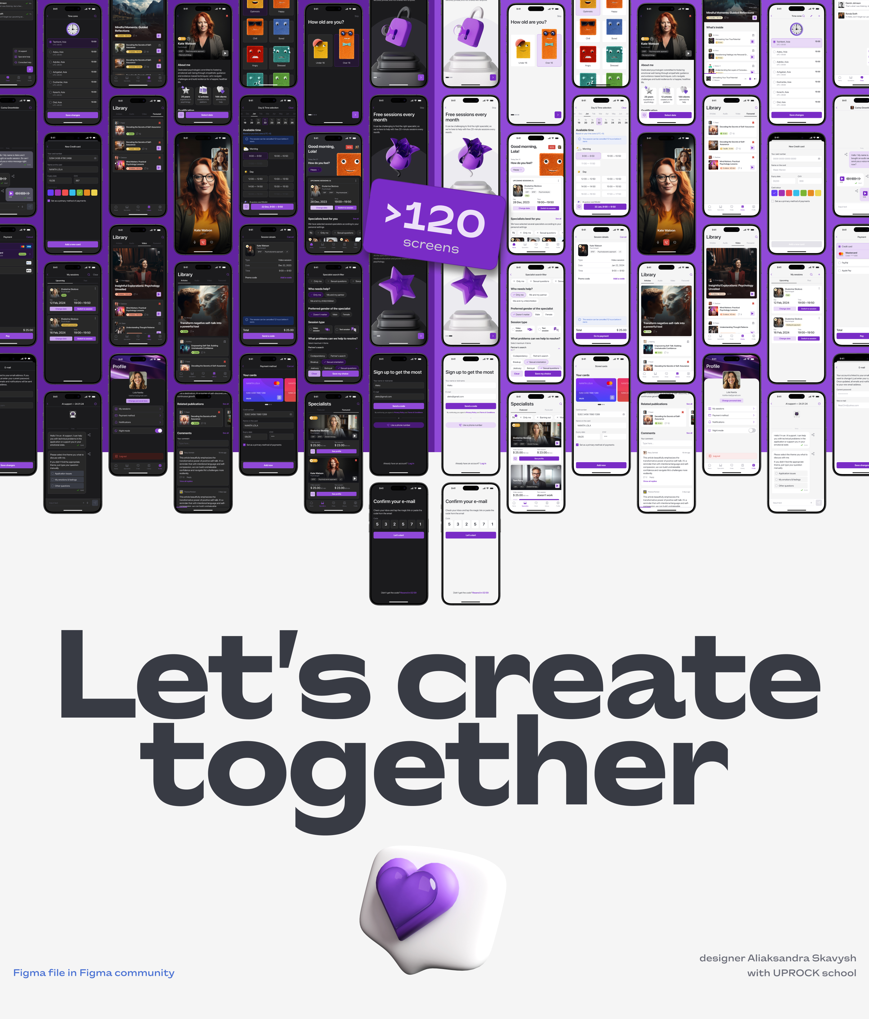 Mobile app - Psychological help online ui/ux design — Изображение №15 — Интерфейсы, Брендинг на Dprofile