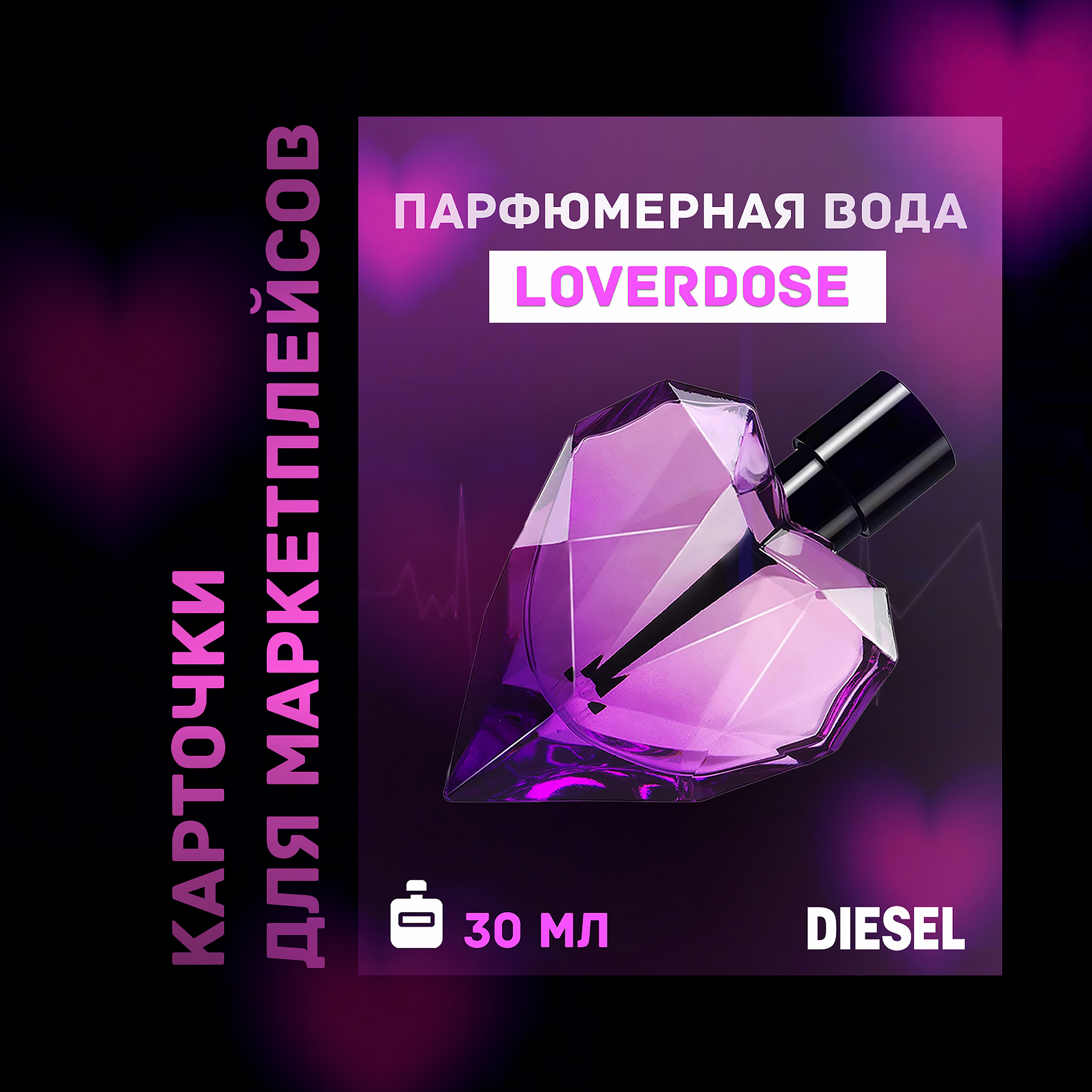 Карточки для маркетплейсов. Духи Diesel — Изображение №1 — Маркетинг на Dprofile
