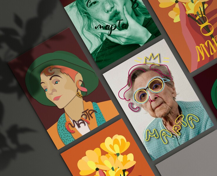 Открытки к 8 марта — Иллюстрация, Графика на Dprofile