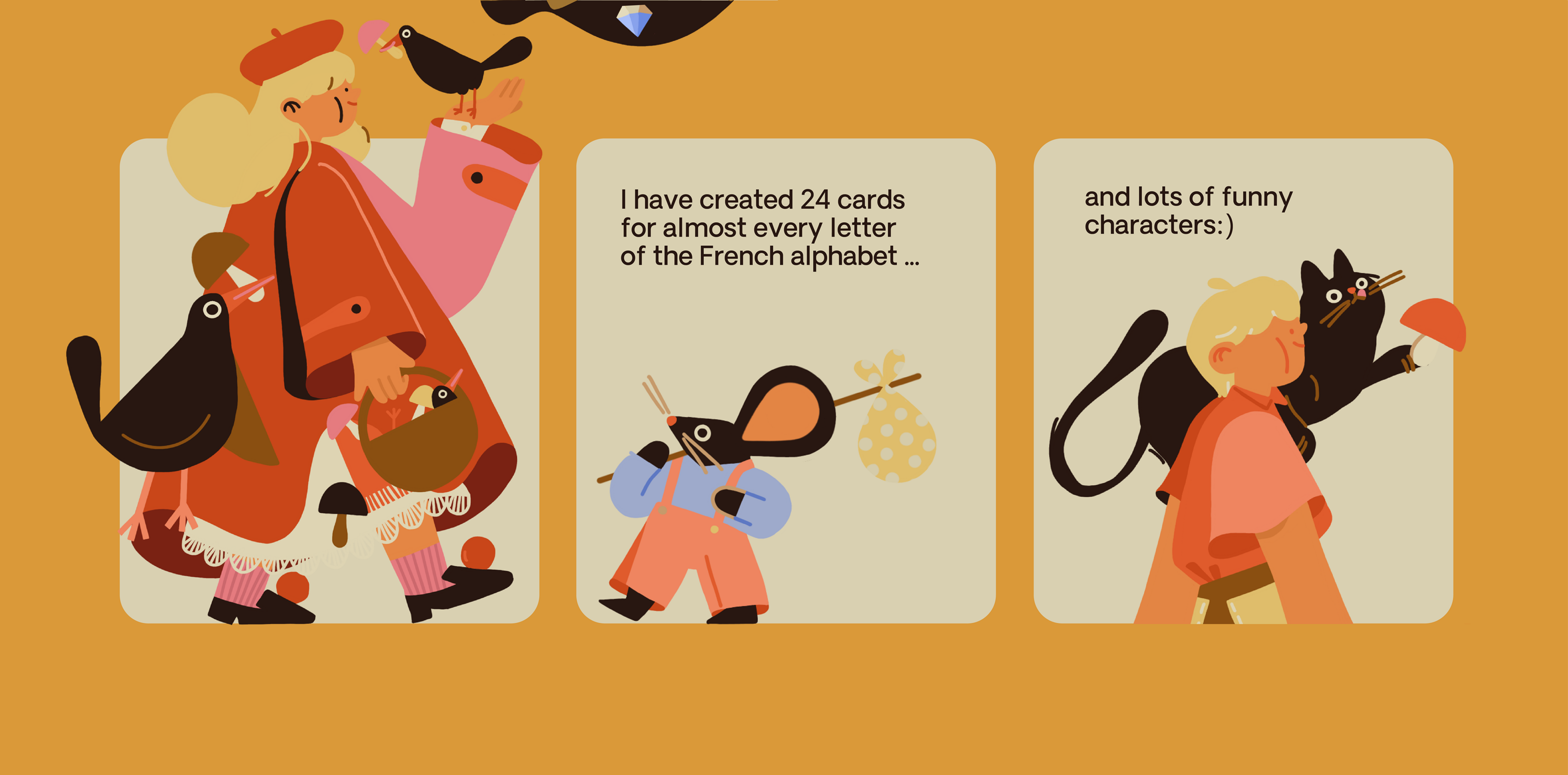 French alphabet — Изображение №12 — Иллюстрация на Dprofile