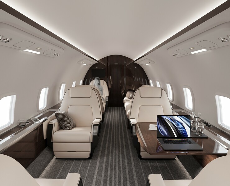 Aircraft cabin — 3D на Dprofile