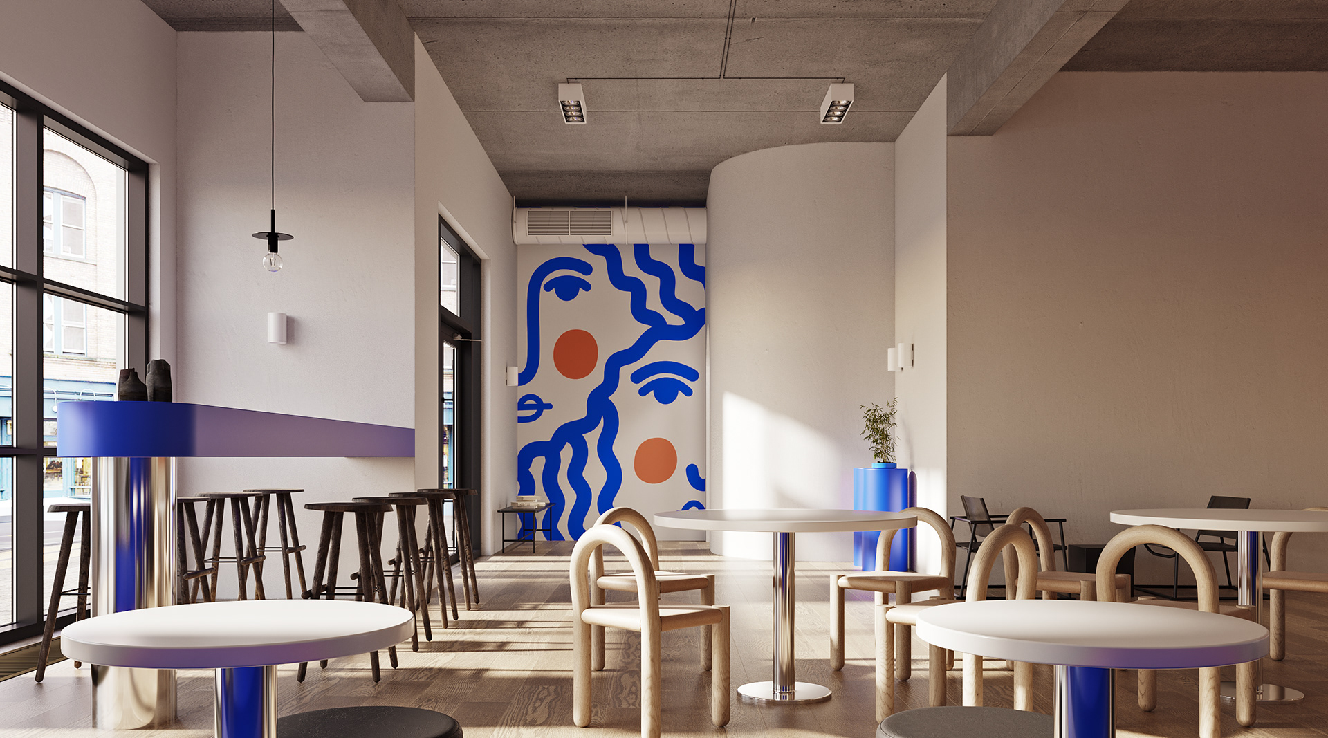 Cafe interior — Изображение №1 — 3D на Dprofile