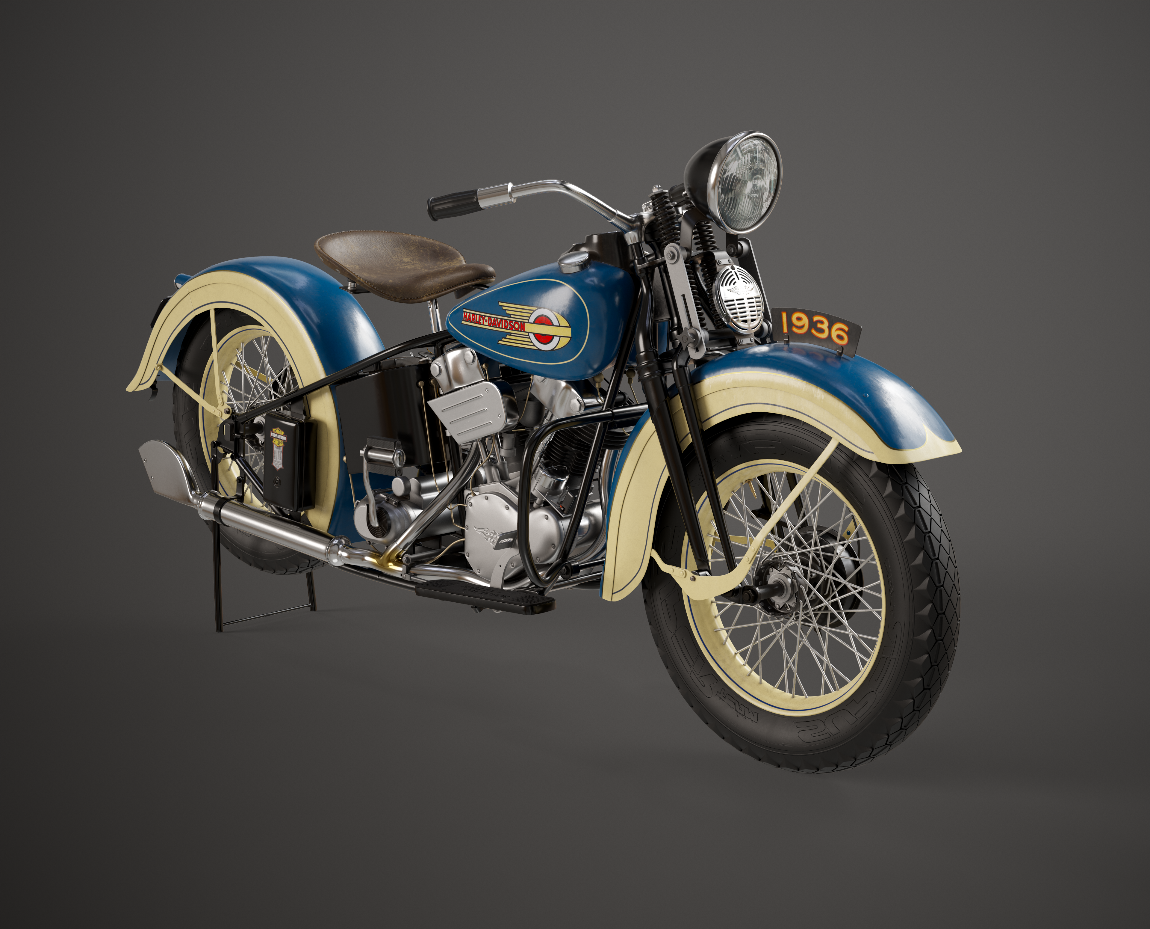 Harley Davidson 1936 — Изображение №3 — 3D на Dprofile