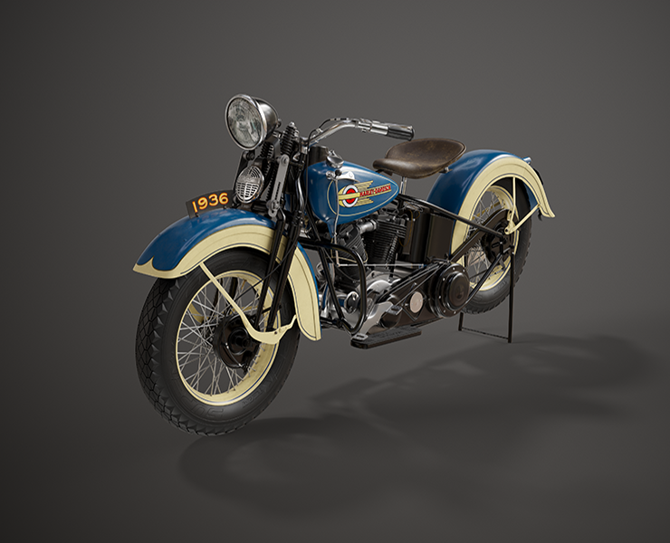 Harley Davidson 1936 — 3D на Dprofile