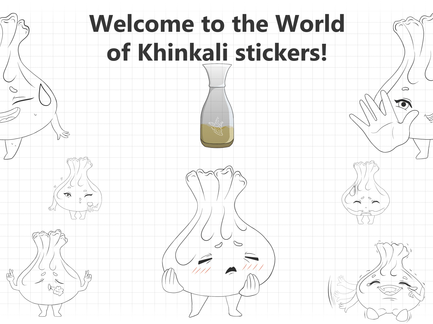 Хинкали стикеры — Изображение №3 — Иллюстрация, Анимация на Dprofile